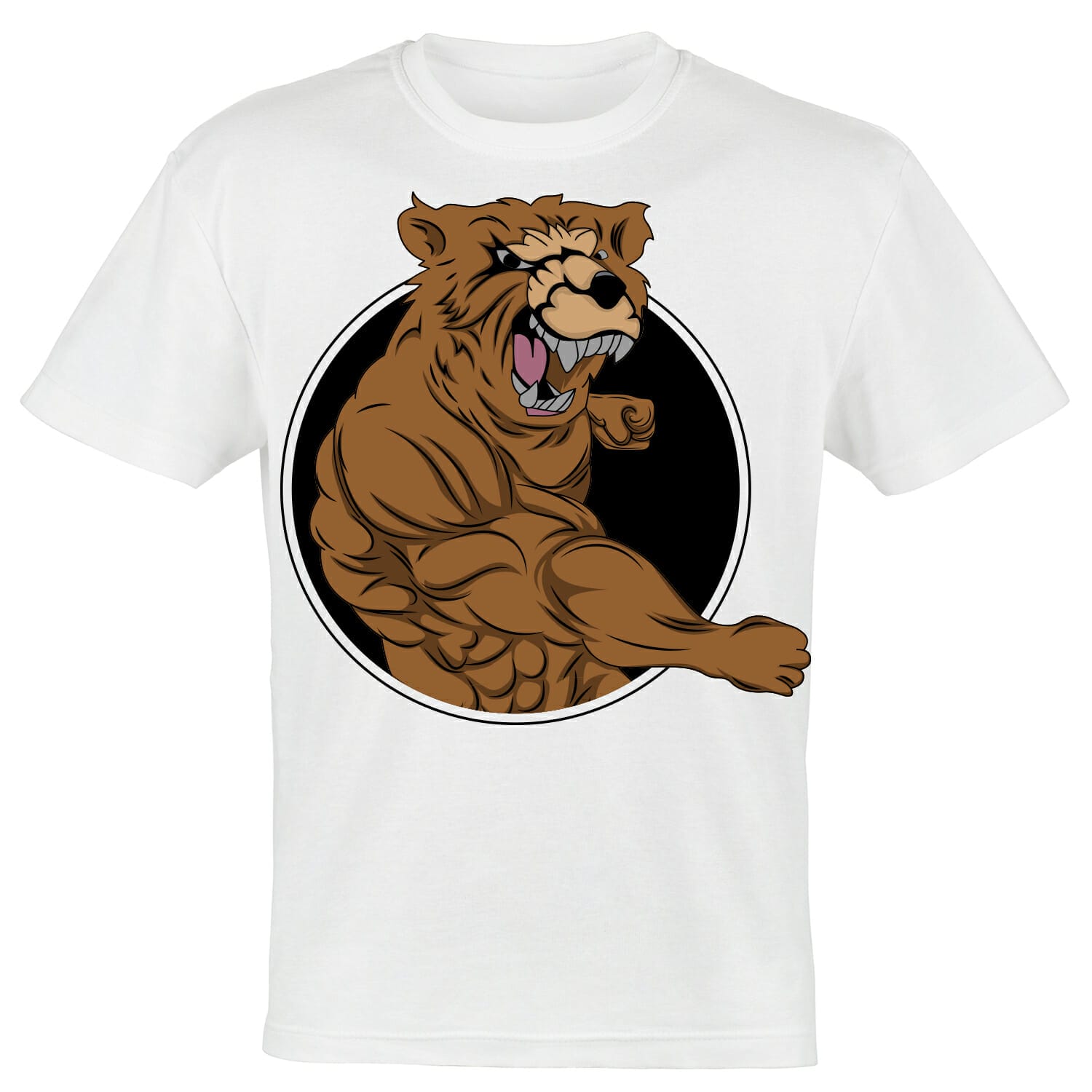 angry bear tshirt design