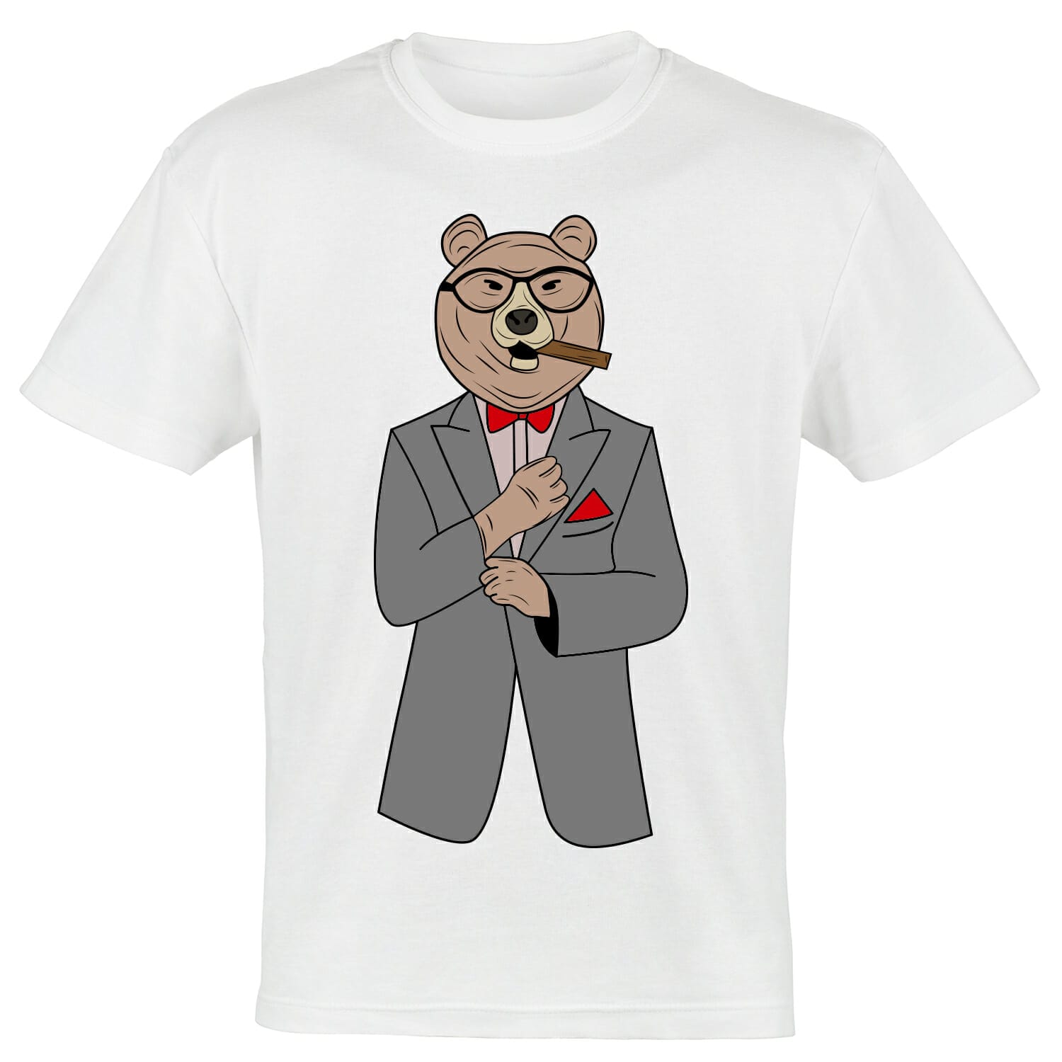 Bear wearing a suit tshirt design