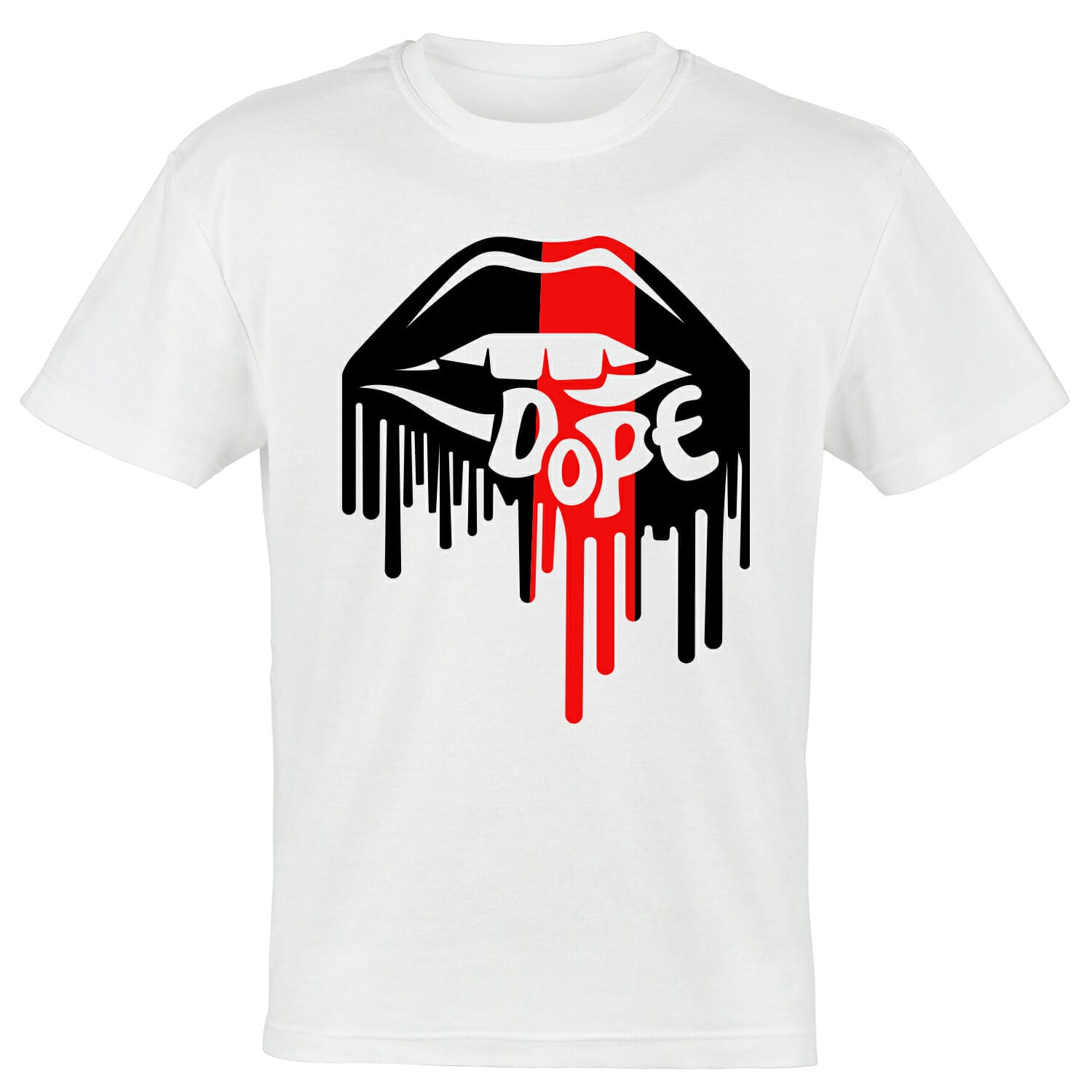 Dope Lips Free T-Shirt Design DTG & DTF