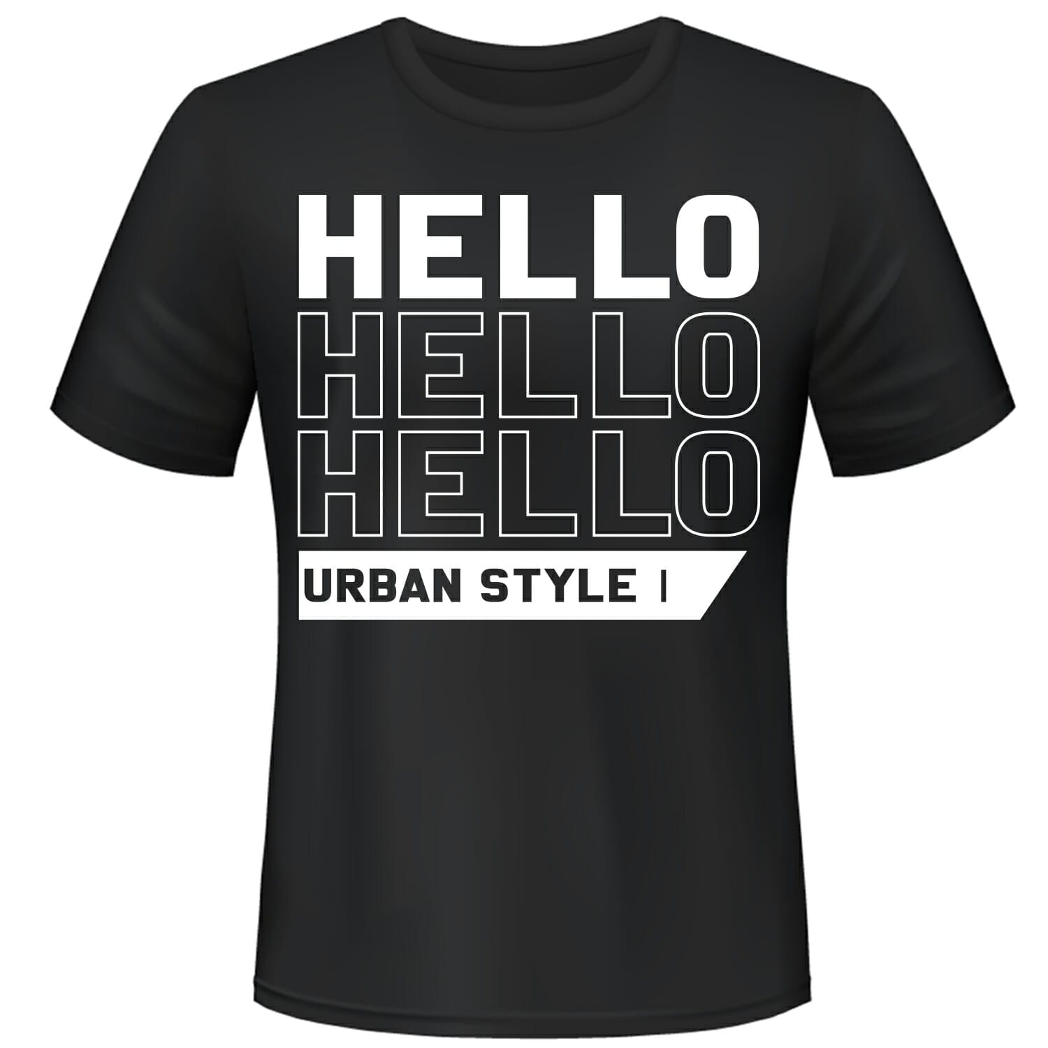 hello urban style tshirt design