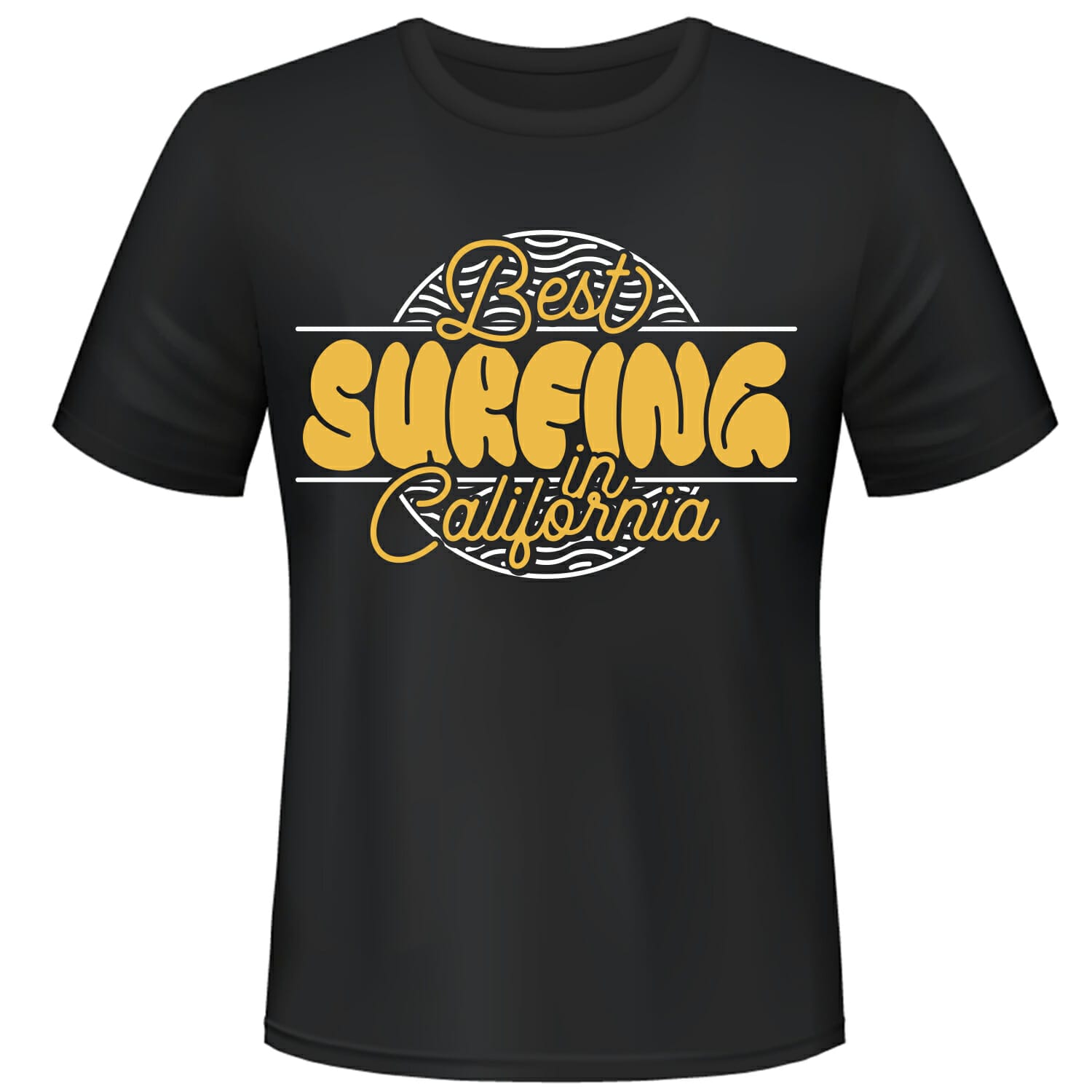 best surfing in California tshirt design