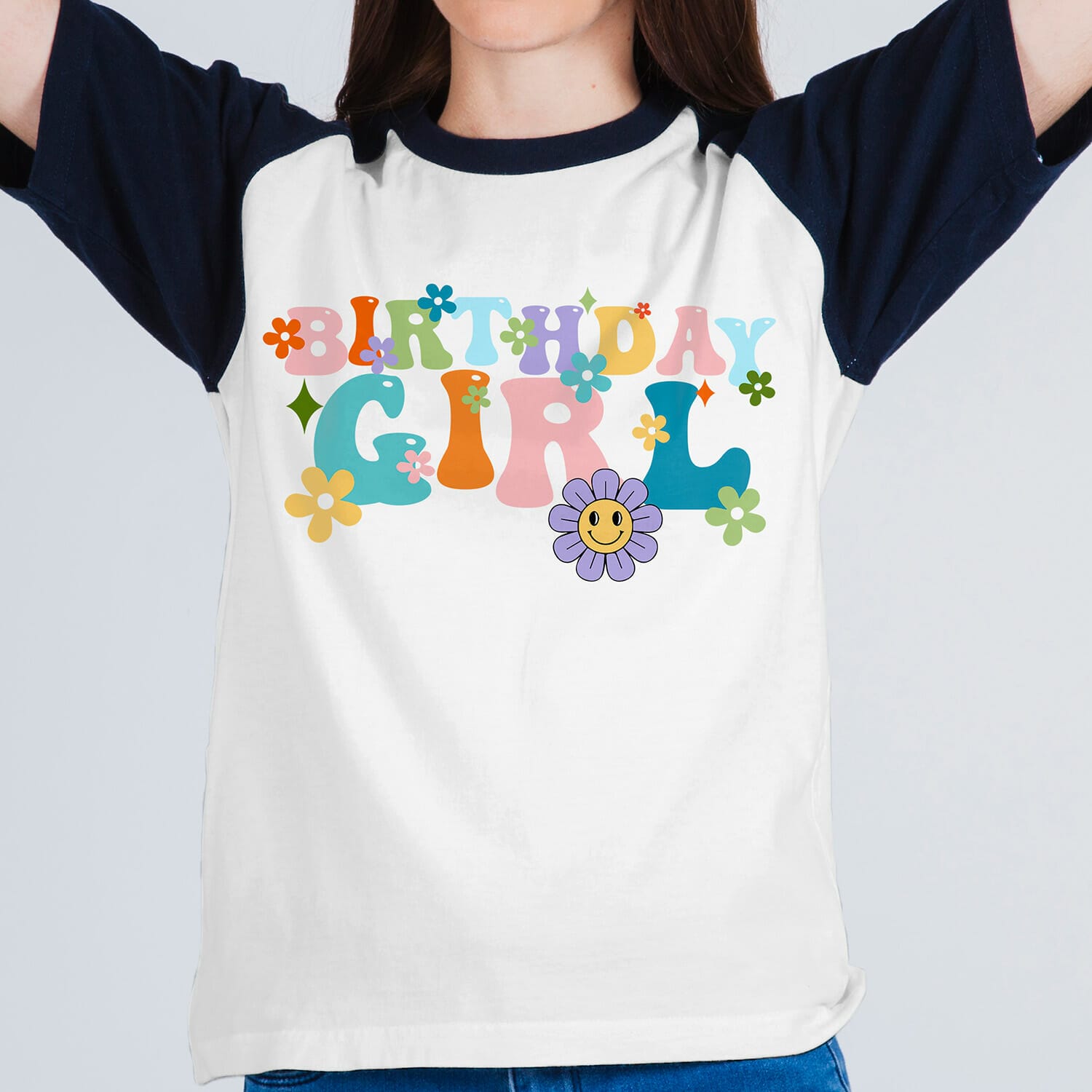 Birthday girl Groovy Style T-Shirt Design
