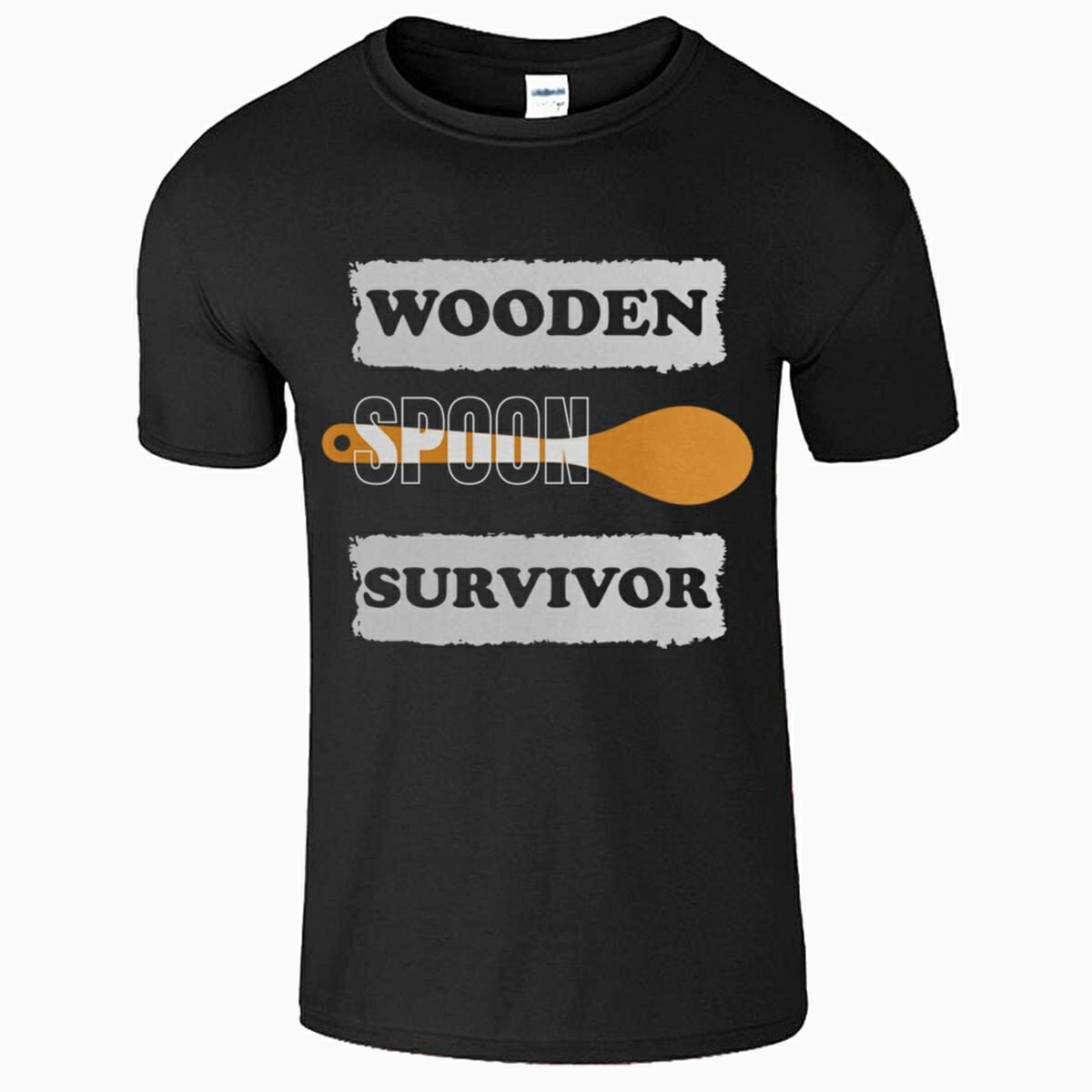 Wood Spoon Survivor Urban Style  Funny Tshirt Design For Men.