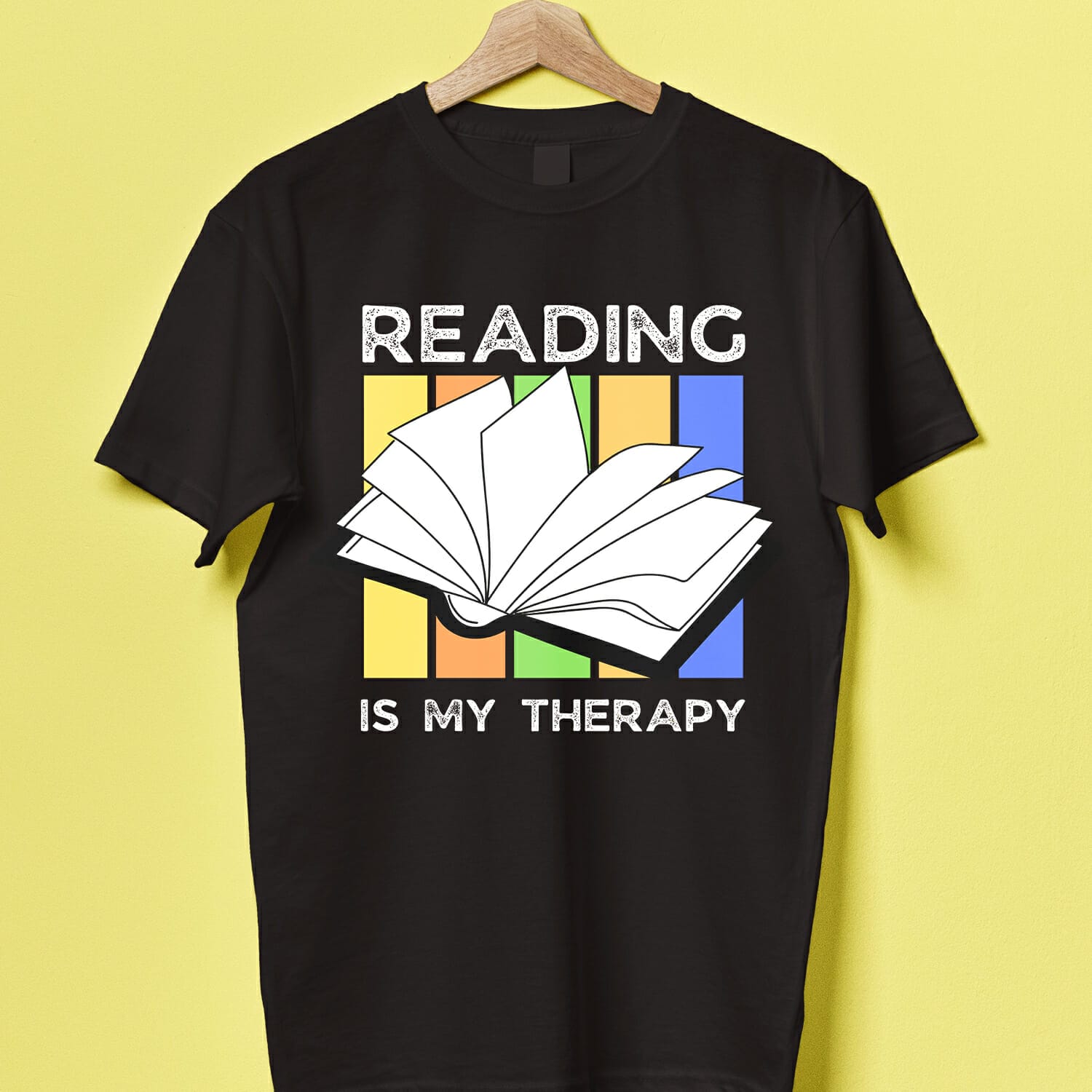 Vintage Reading is my Therapy Design for T-shirt