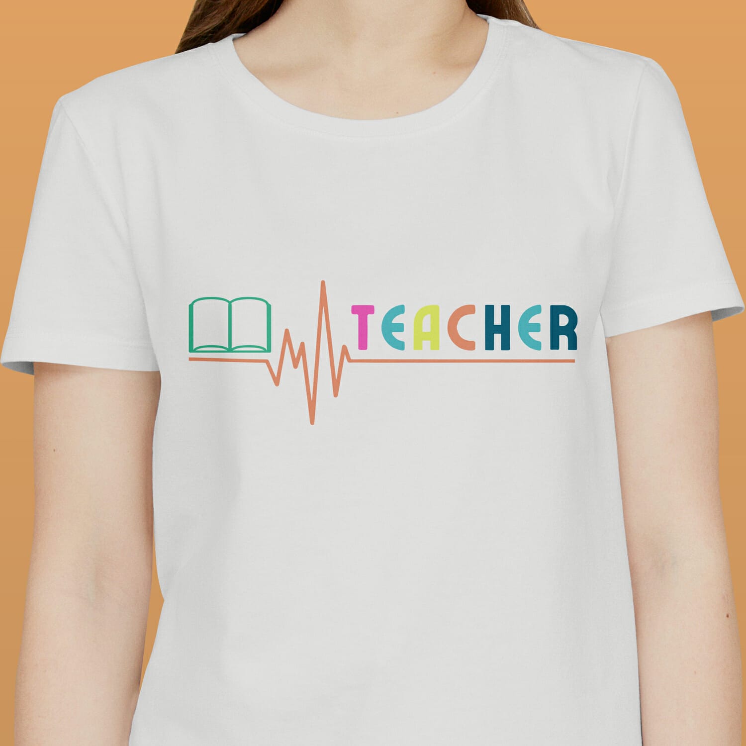 Heart beat T-shirt design for Teacher