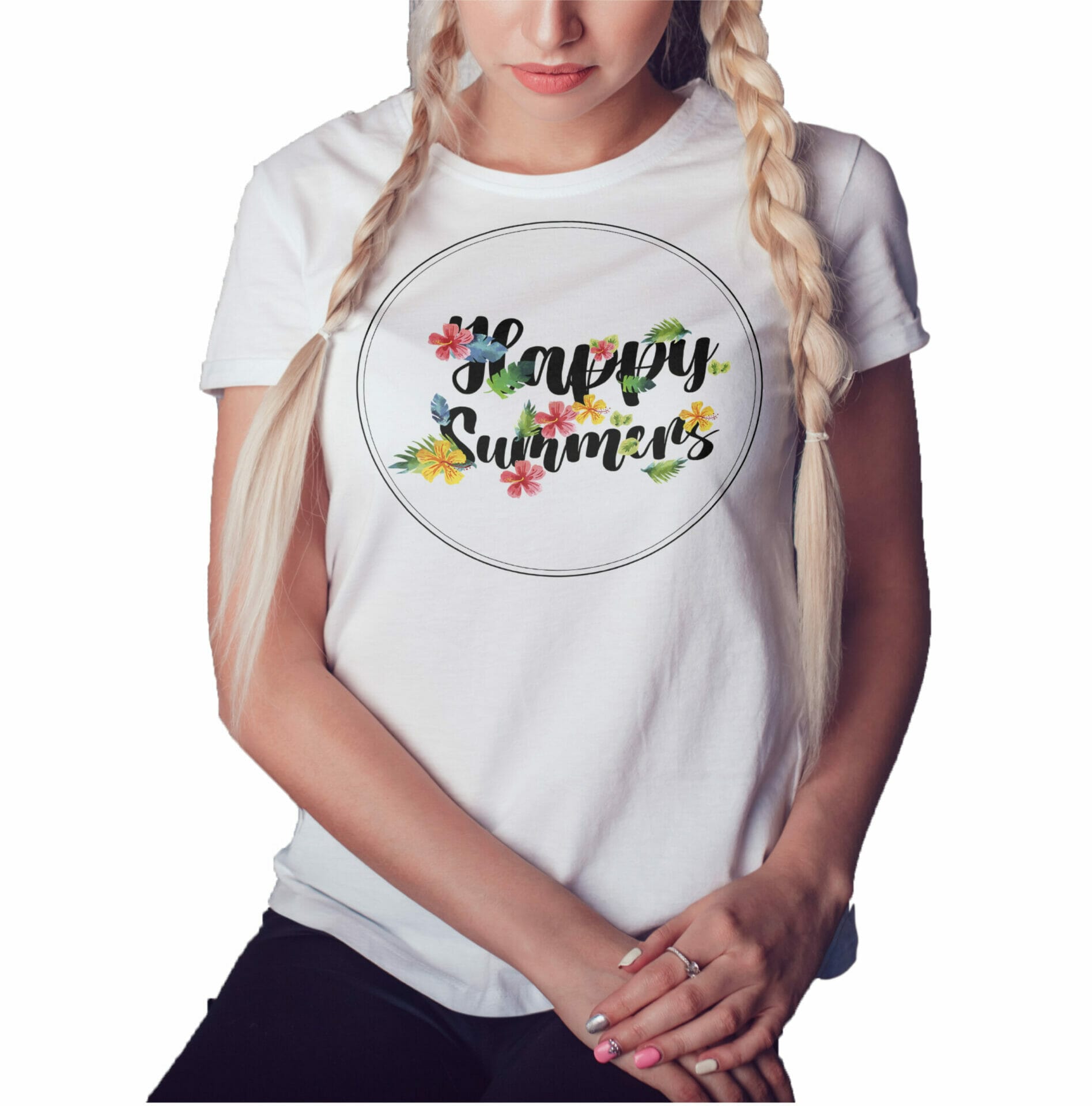 Happy Summers T-shirt Design For Girls