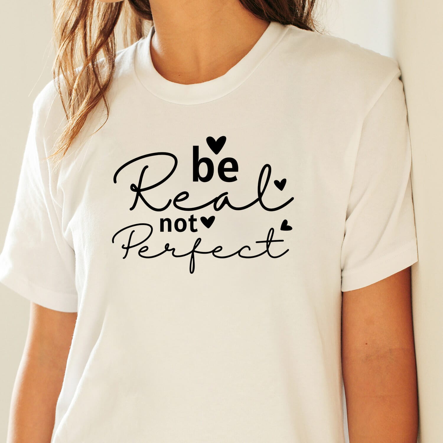 Be Real not Perfect Motivational Quote T-shirt Design
