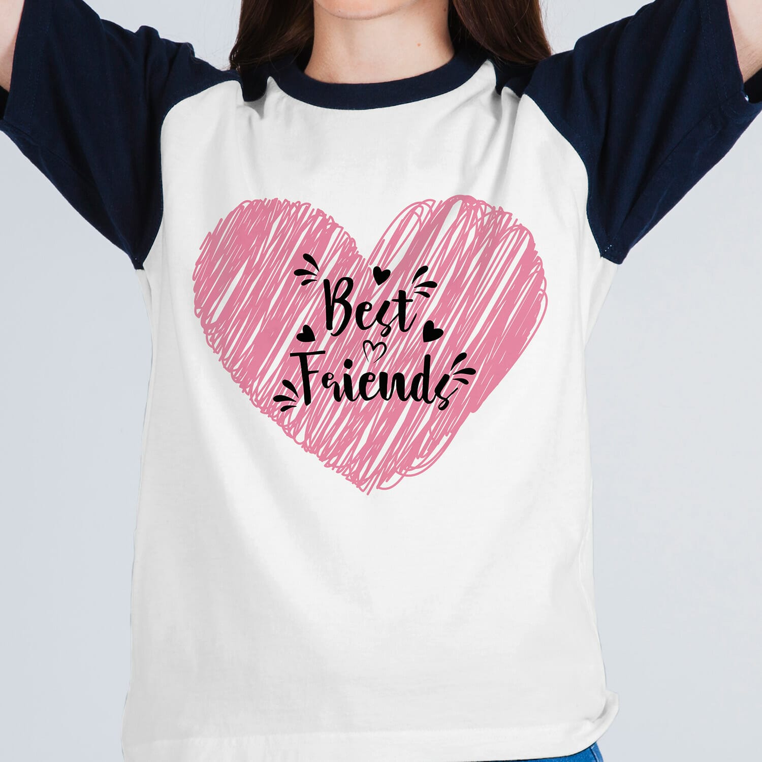Best Friends Heart tshirt design