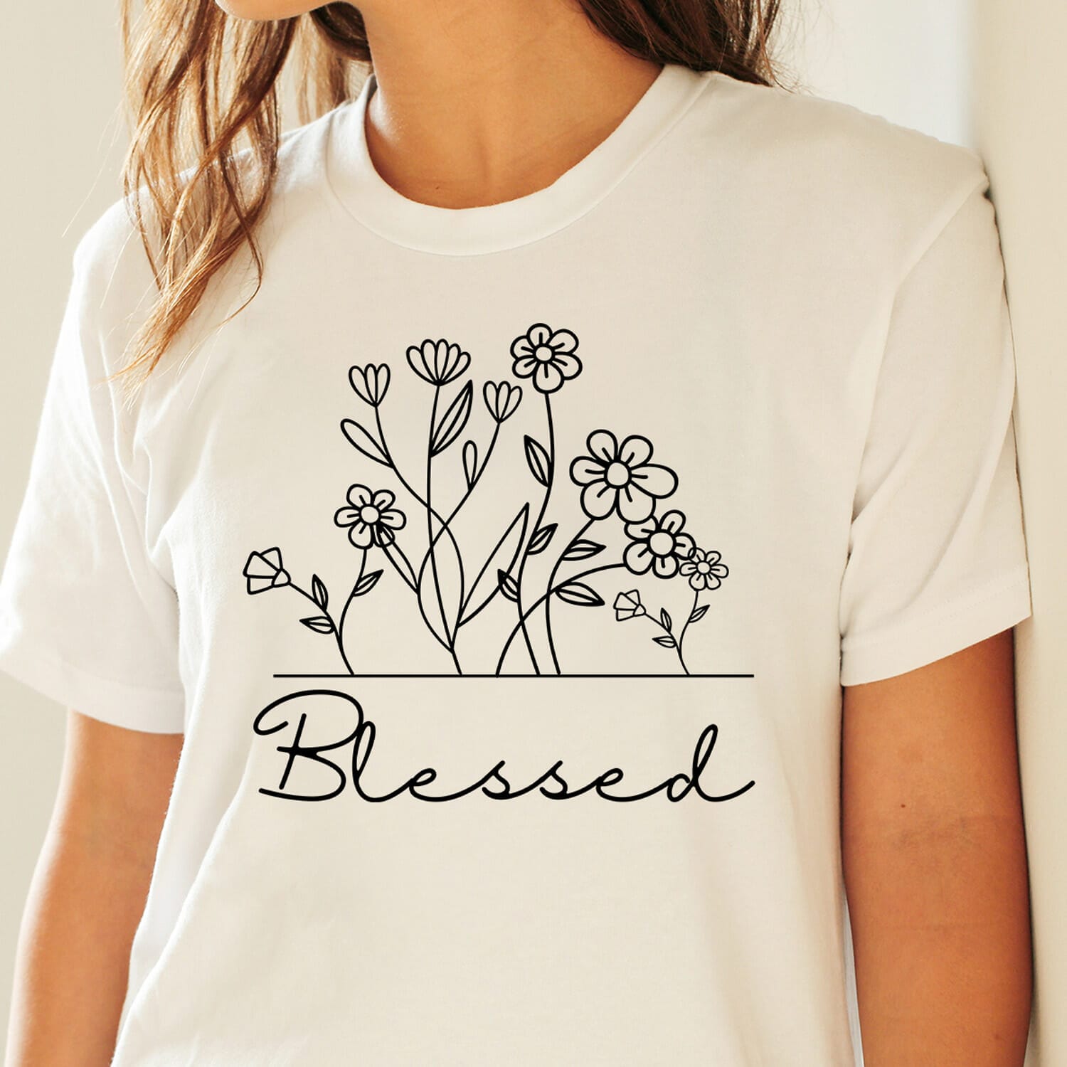 Blessed Floral T-shirt Design