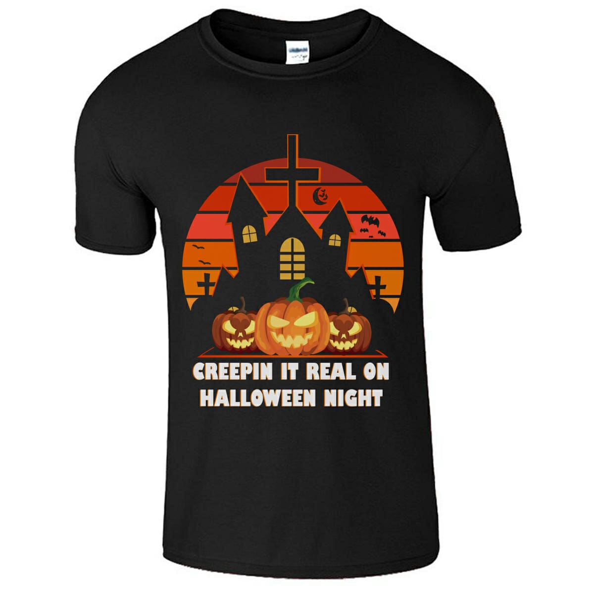 Creepin It Real On Halloween Night T-Shirt Design