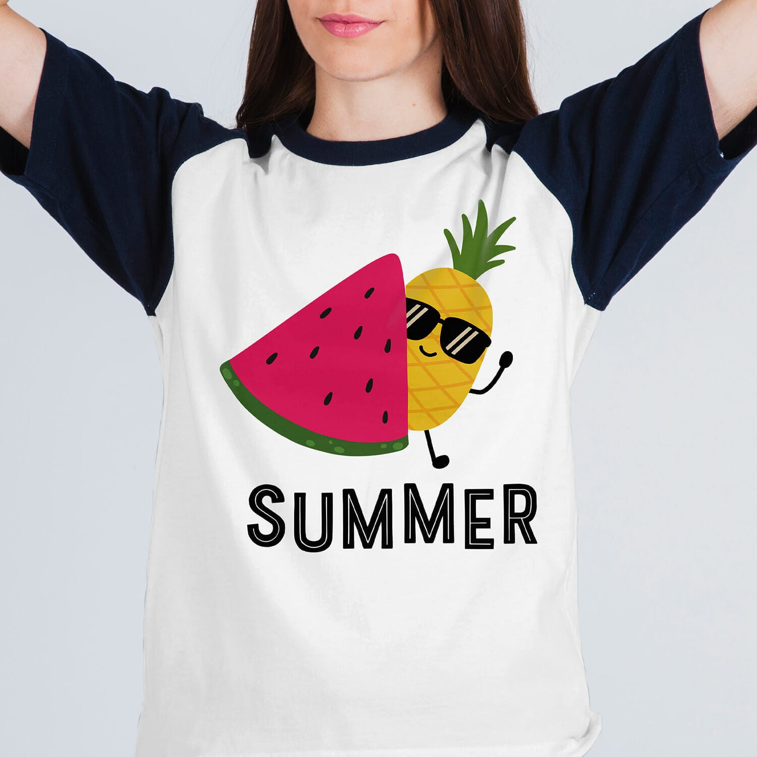 Watermelon And Pineapple T-Shirt Design For Summer