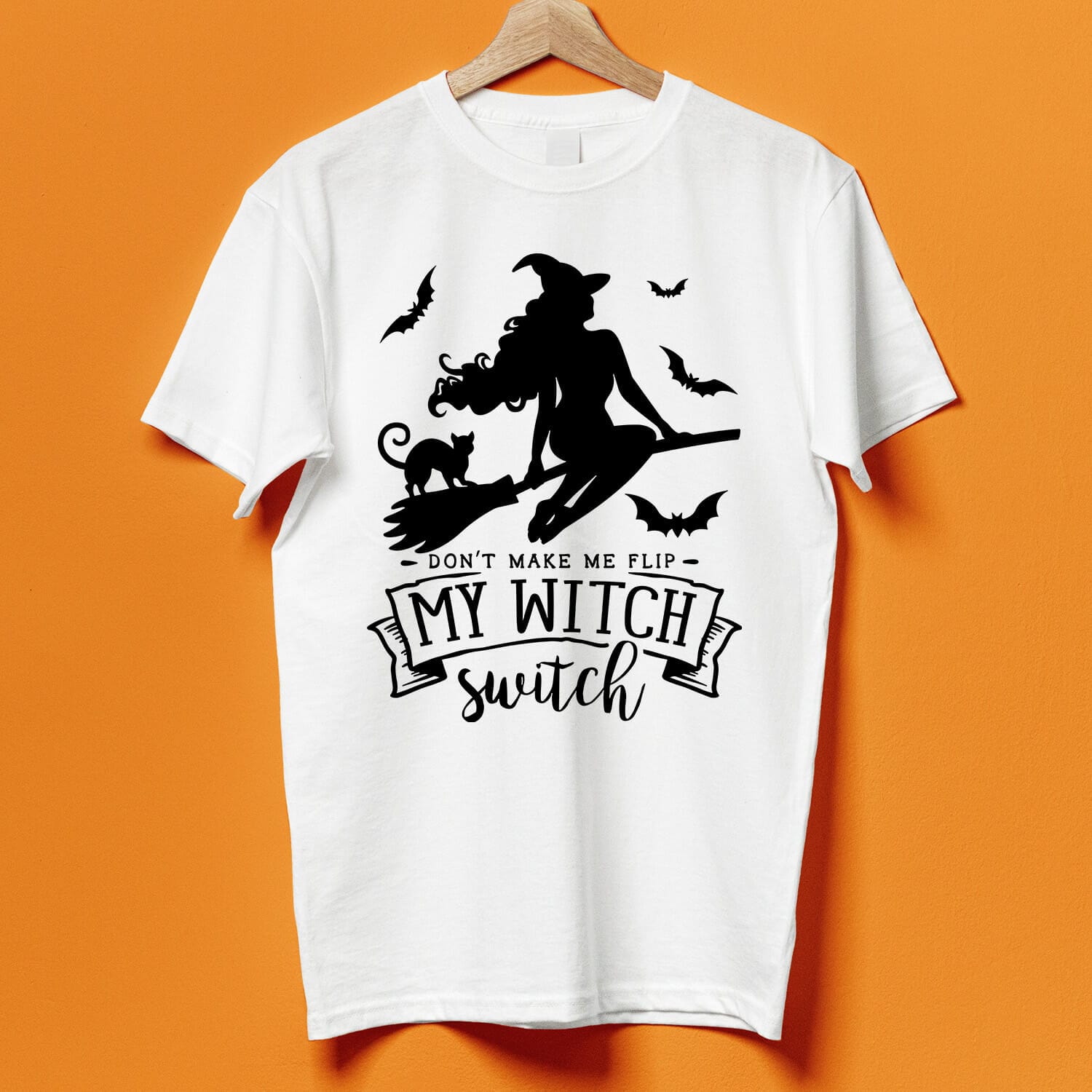 Don't make me flip my witch switch Halloween T-shirt Design