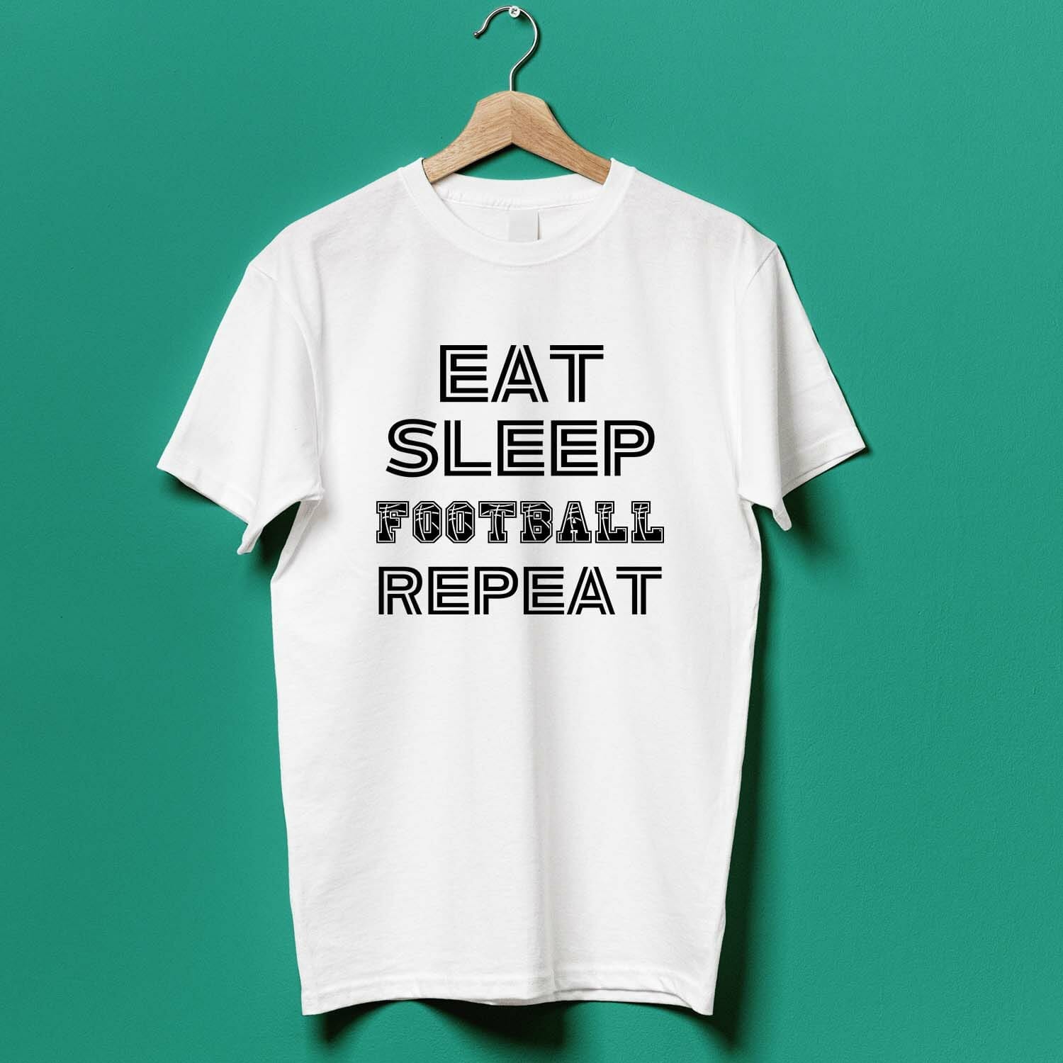 Eat Sleep Football Repeat T-shirt Design
