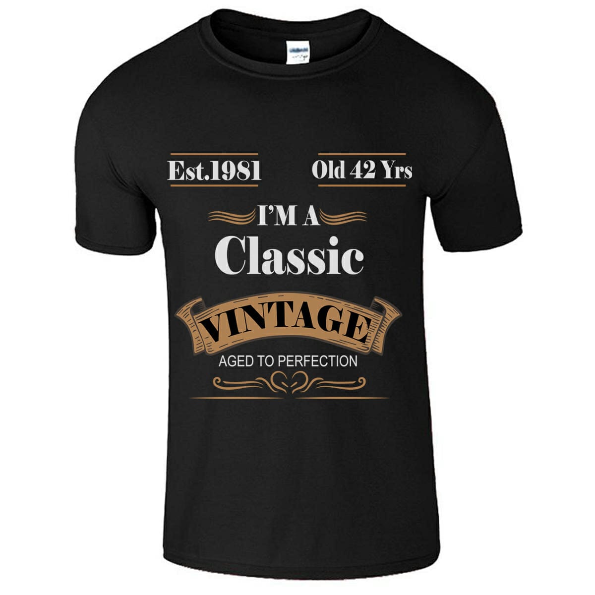 Est 1981 Old 42 Yrs I'm Classic Vintage Aged To Perfection T-Shirt Design
