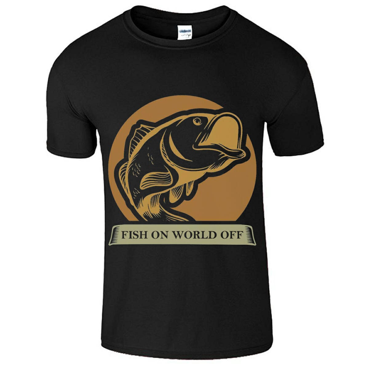 Fish On World Off T-Shirt Design