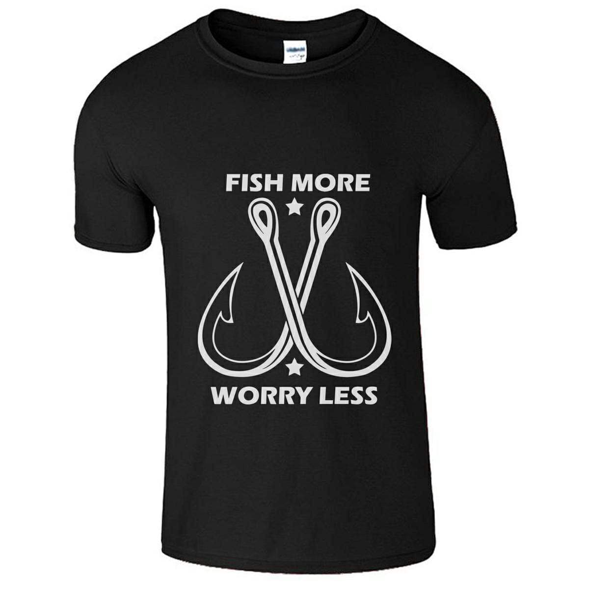 Fish More Worry Less T-Shirt Design