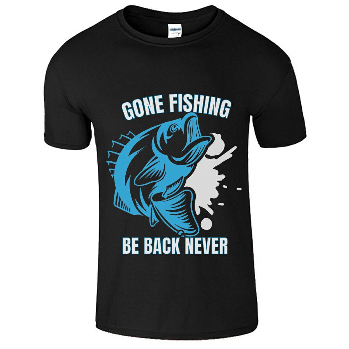 Gone Fishing Be Back Never T-Shirt Design