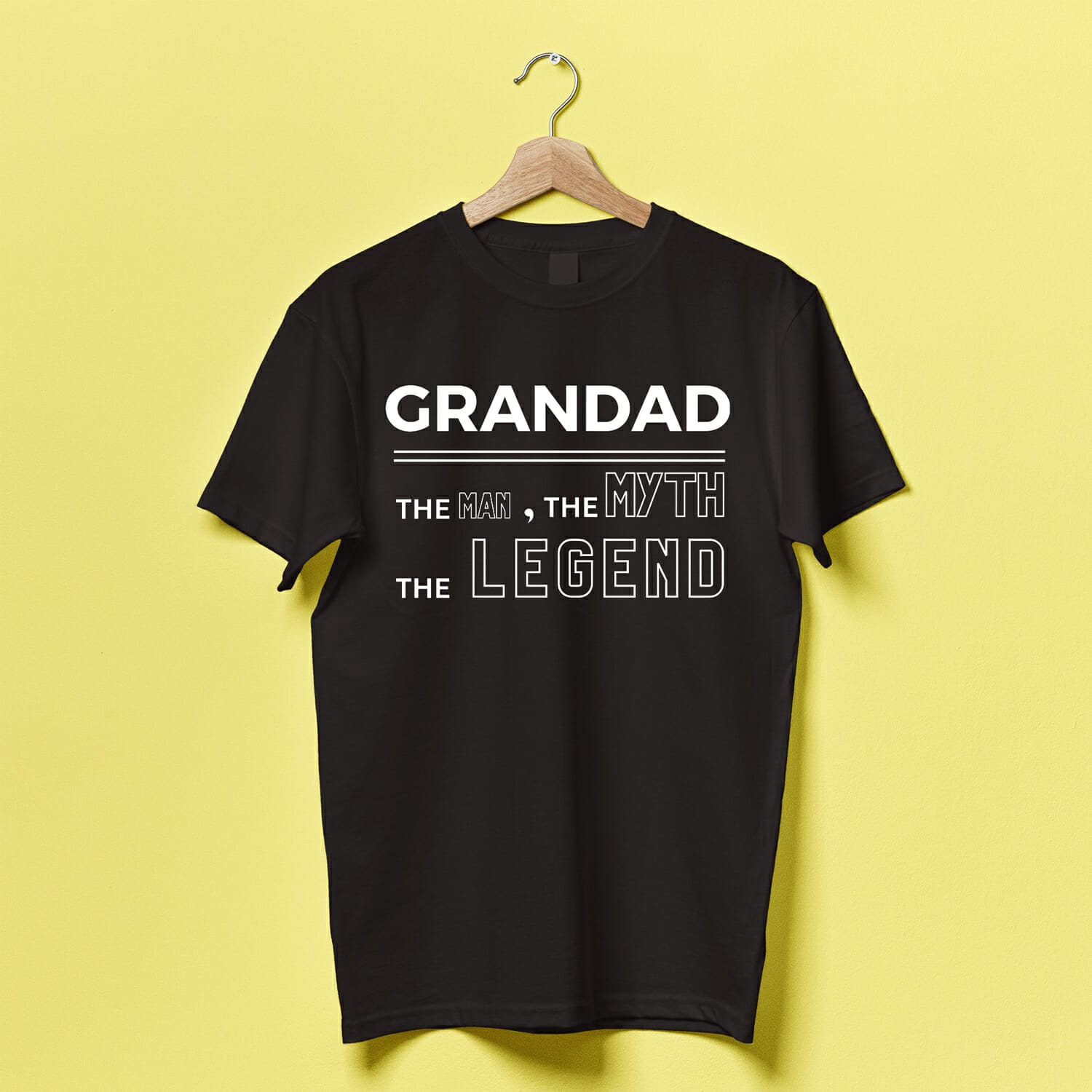 Grandad the man the myth the legend typography t-shirt design