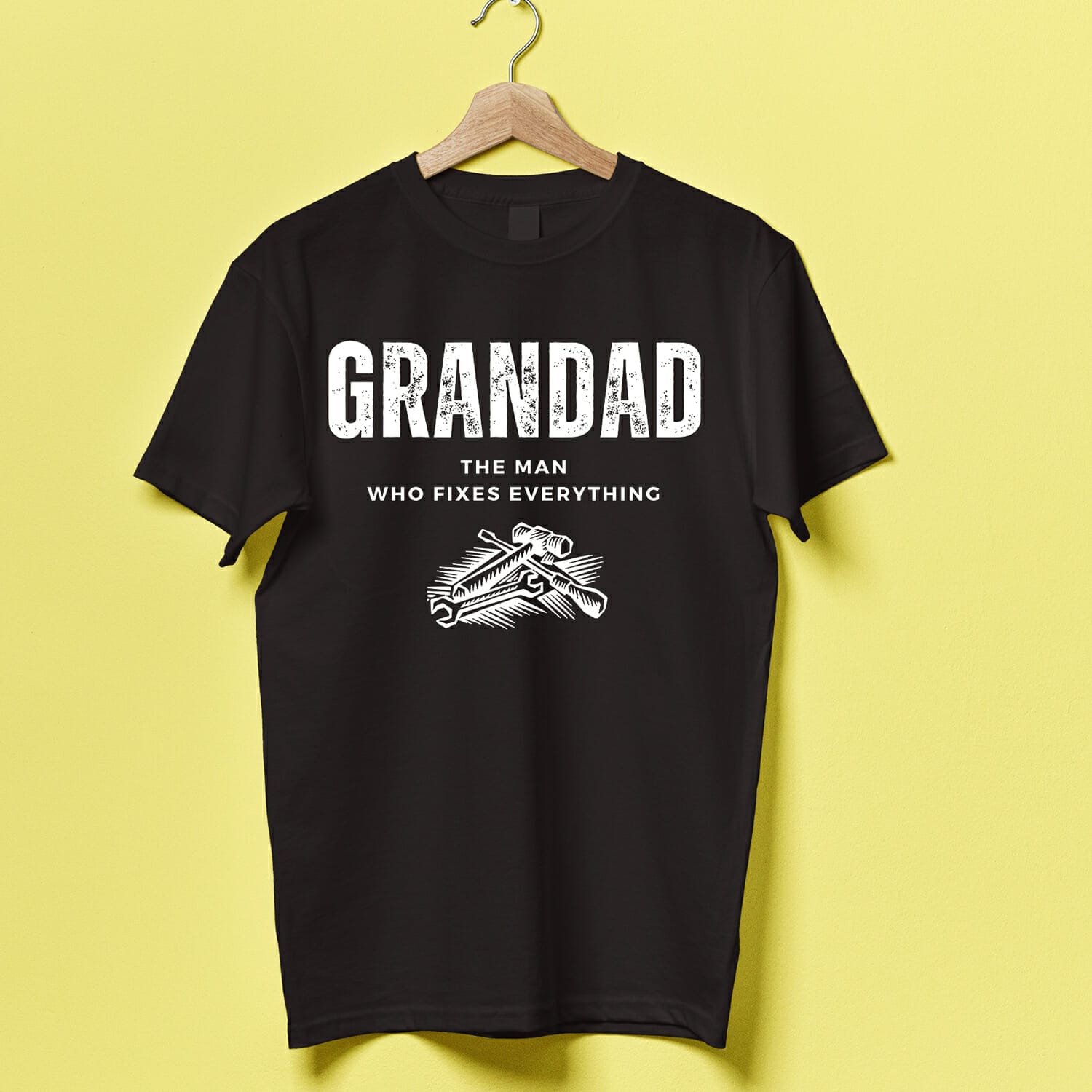 Grandad the man who fixes everything tshirt design