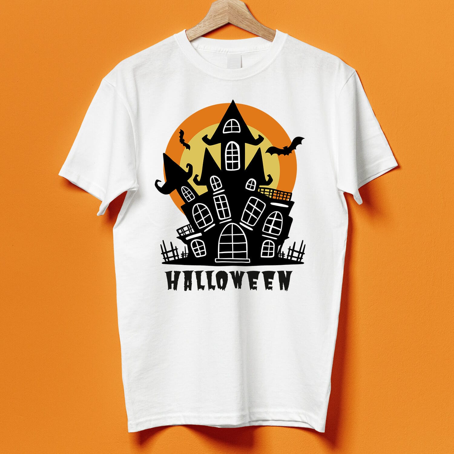 Halloween Scary Castle T-shirt Design