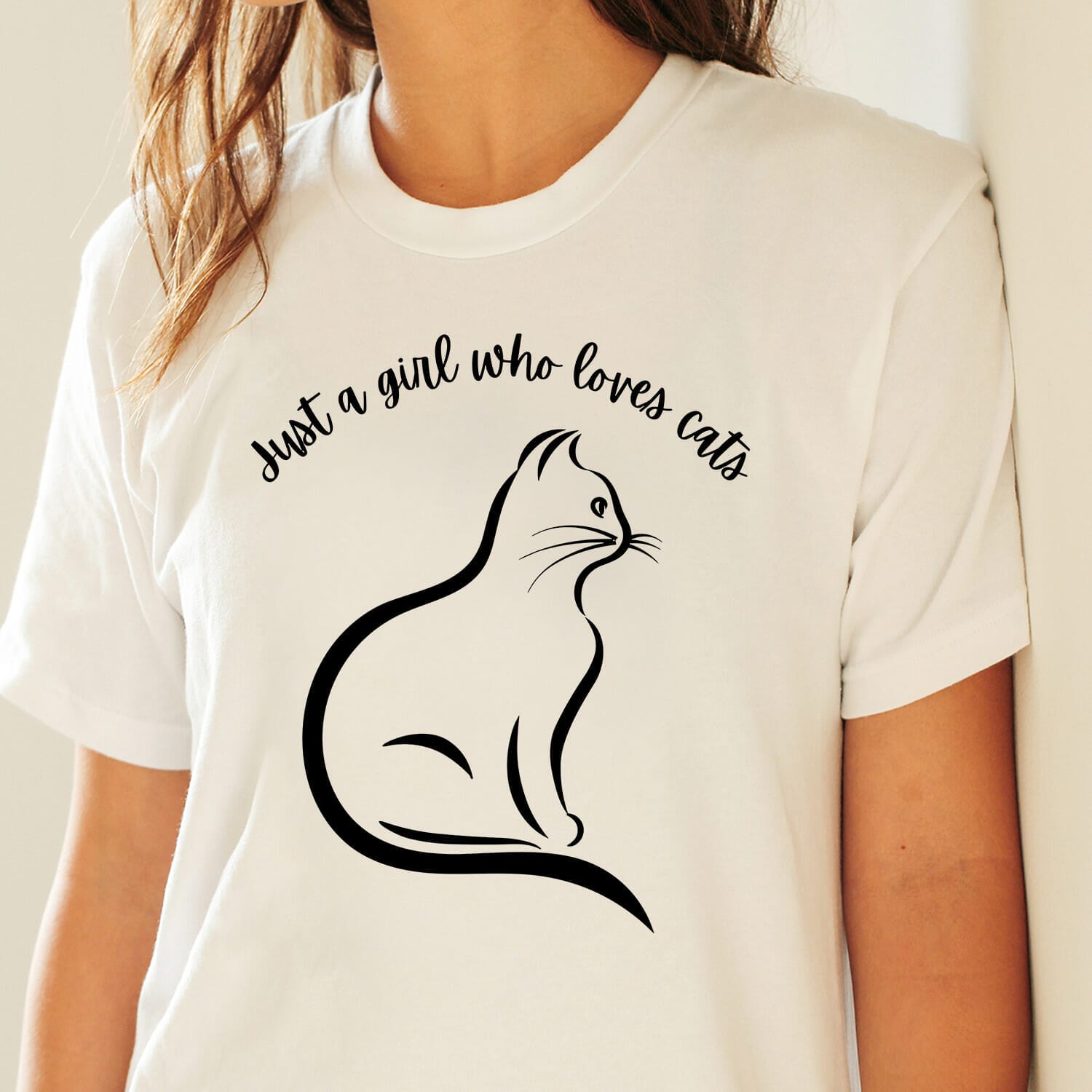 Just a girl who loves Cats T-shirt design