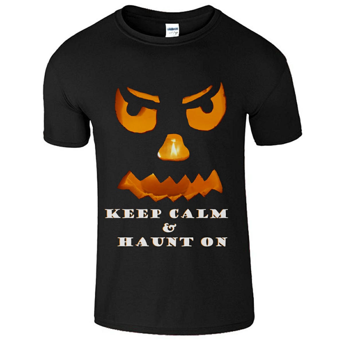 Keep Calm & Haunt On Halloween T-Shirt Design For Free
