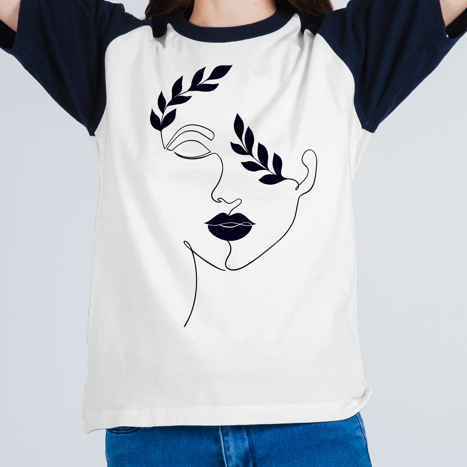Minimal Woman line Art Tshirt Design