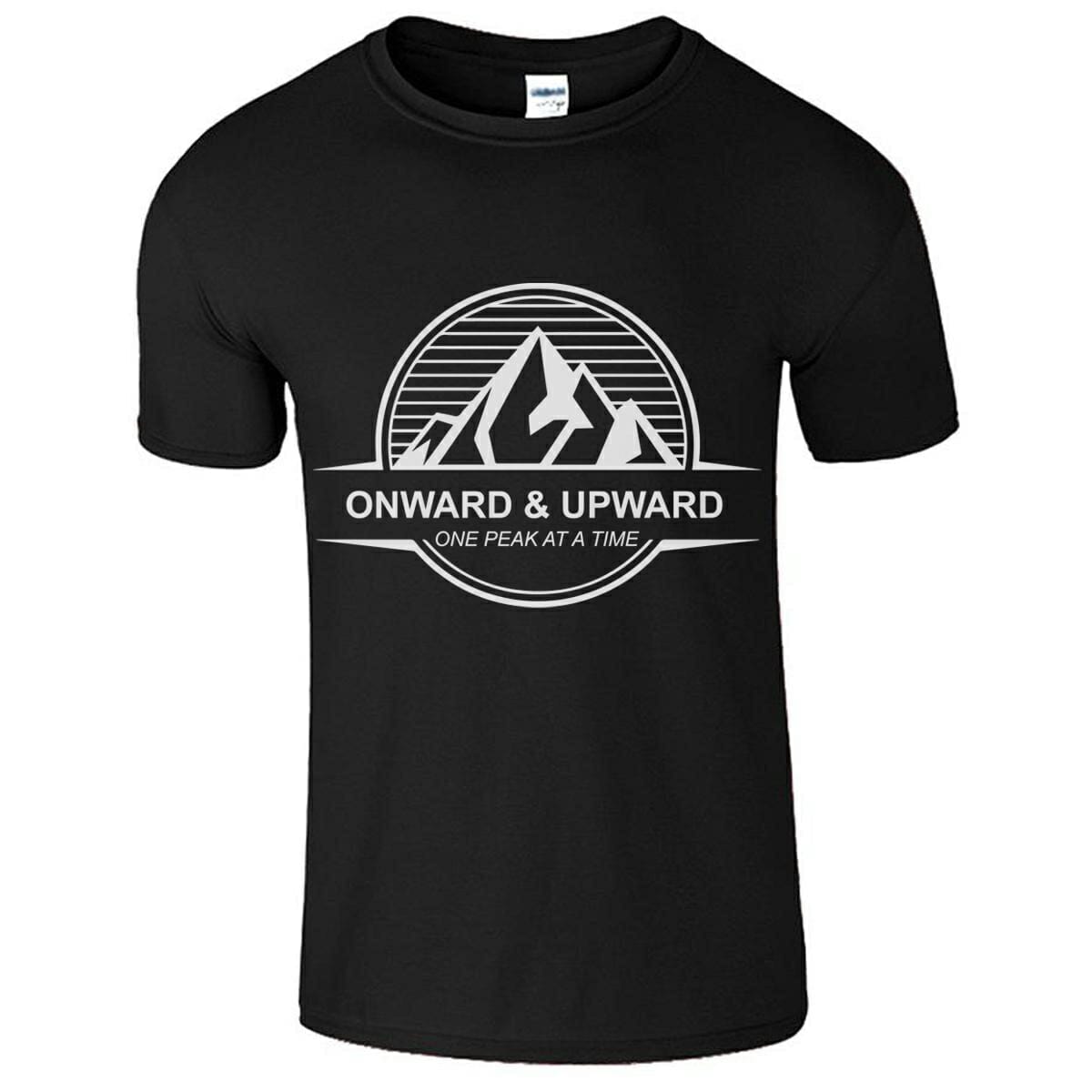 Onward & Upward One Peak At A Time Hiking T-Shirt Design