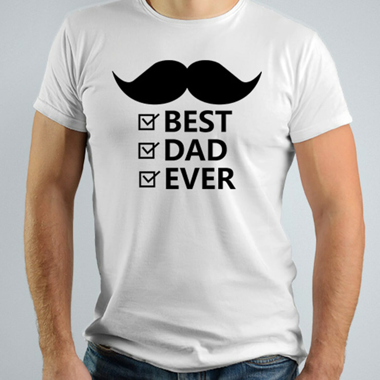 Best dad ever With A Moustache Tshirt design