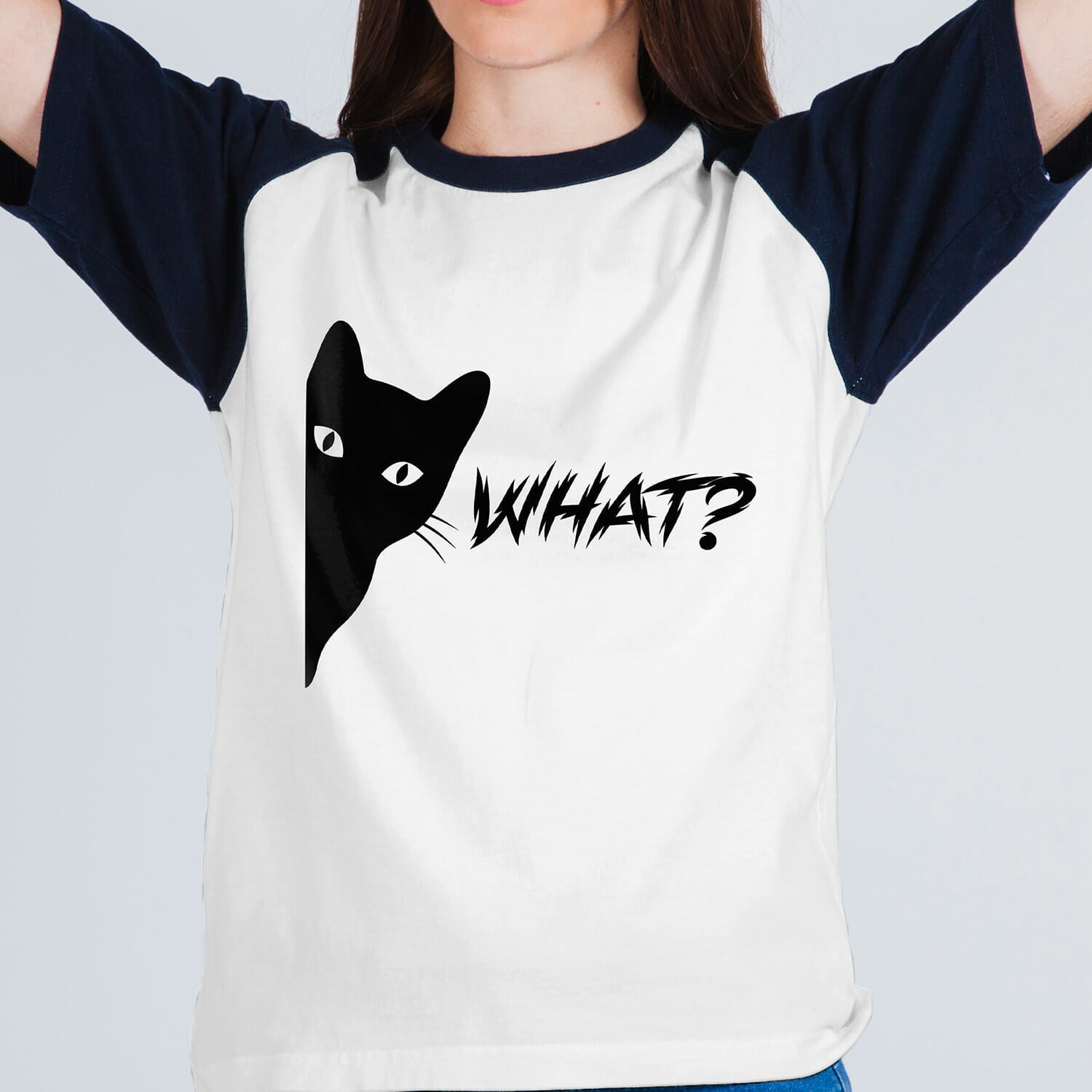 Cat what? Funny tshirt design
