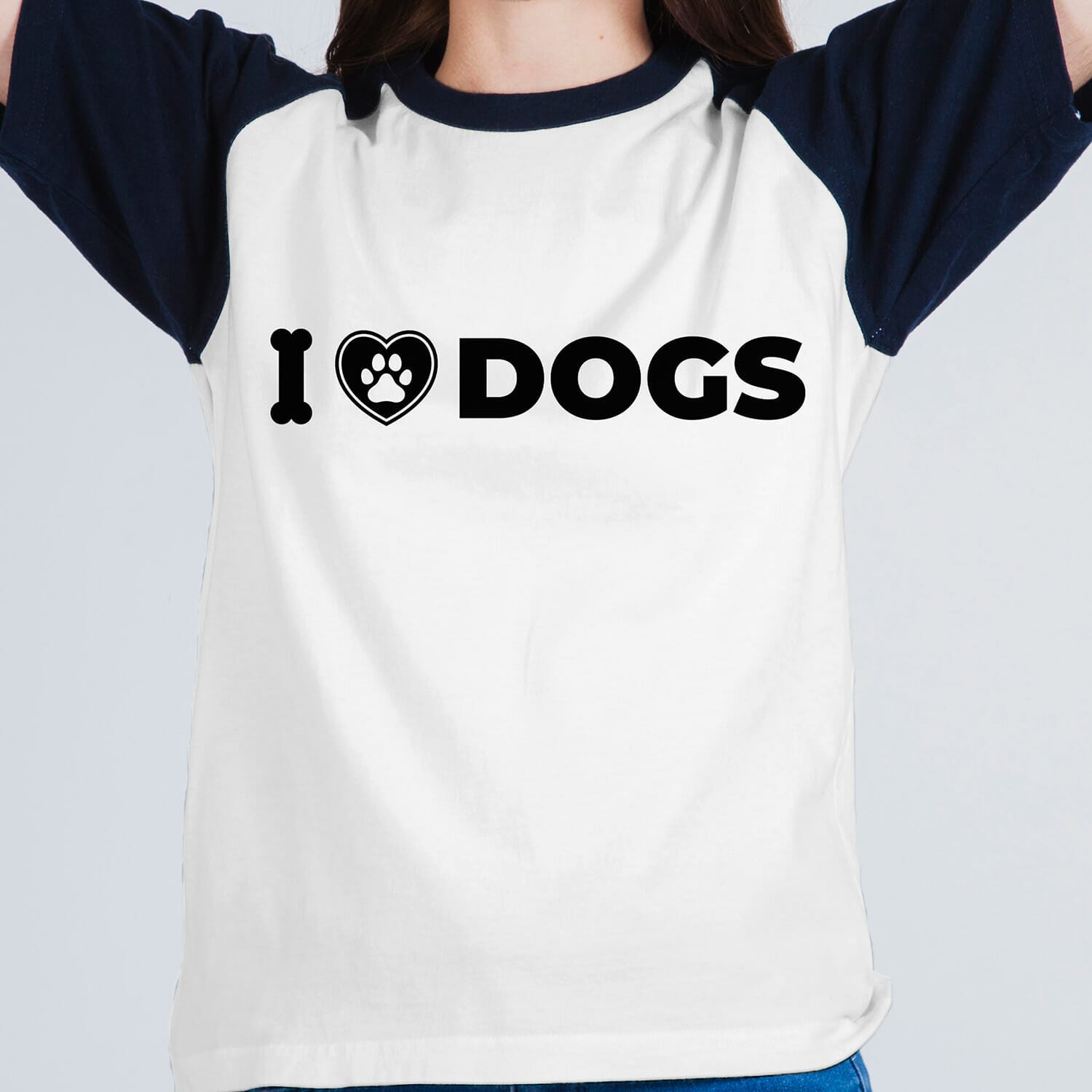 I love dogs Free T-shirt Design