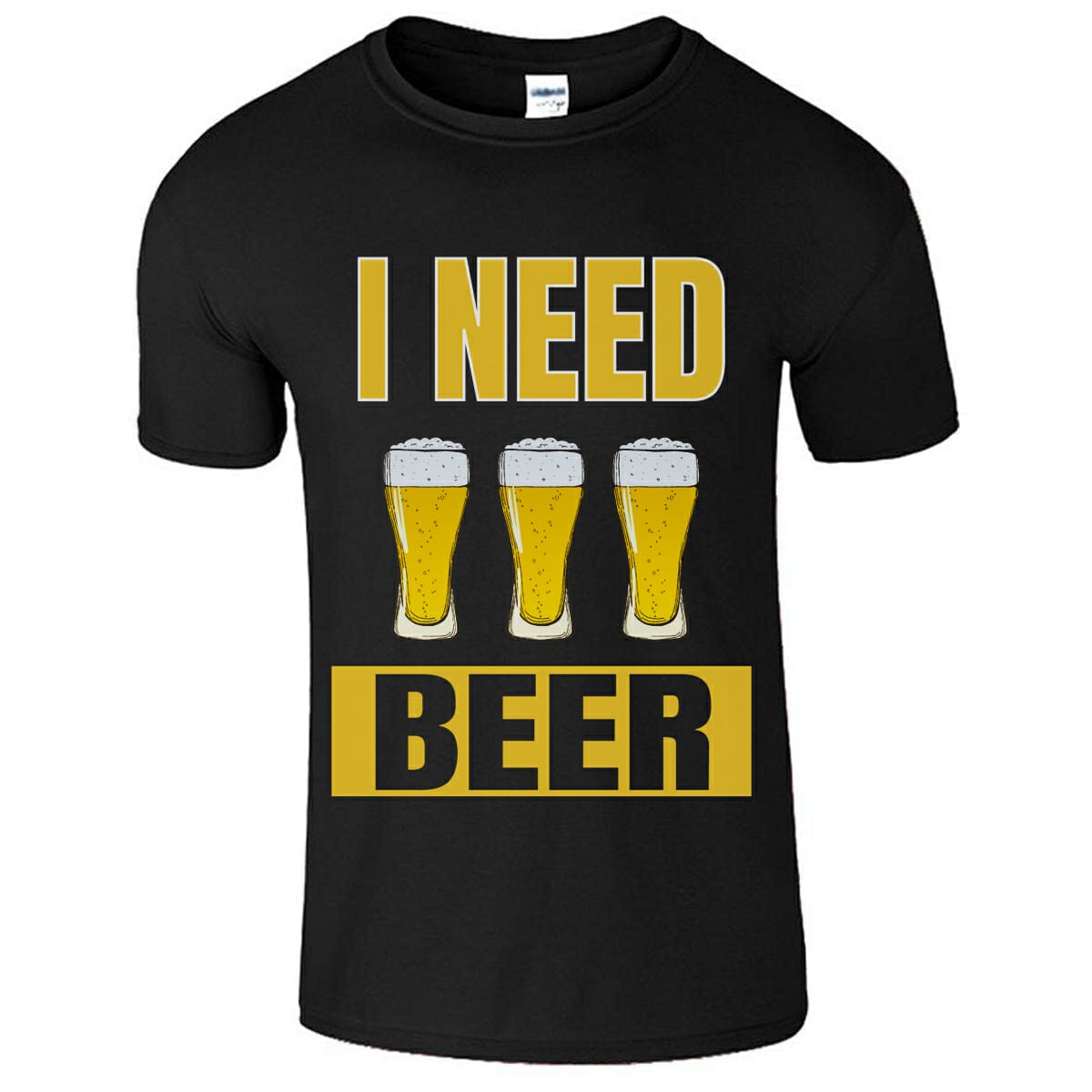 I Need Beer Free T-Shirt t Design Download
