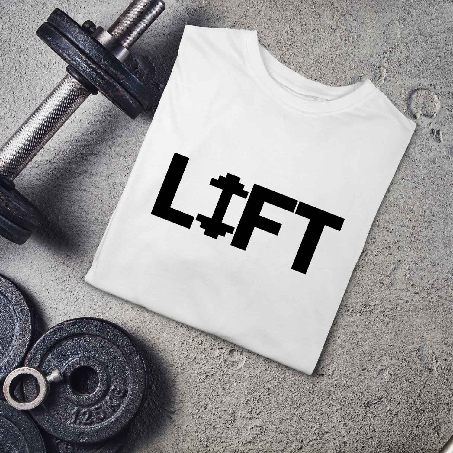 Gym Lift Typography T-Shirt Design