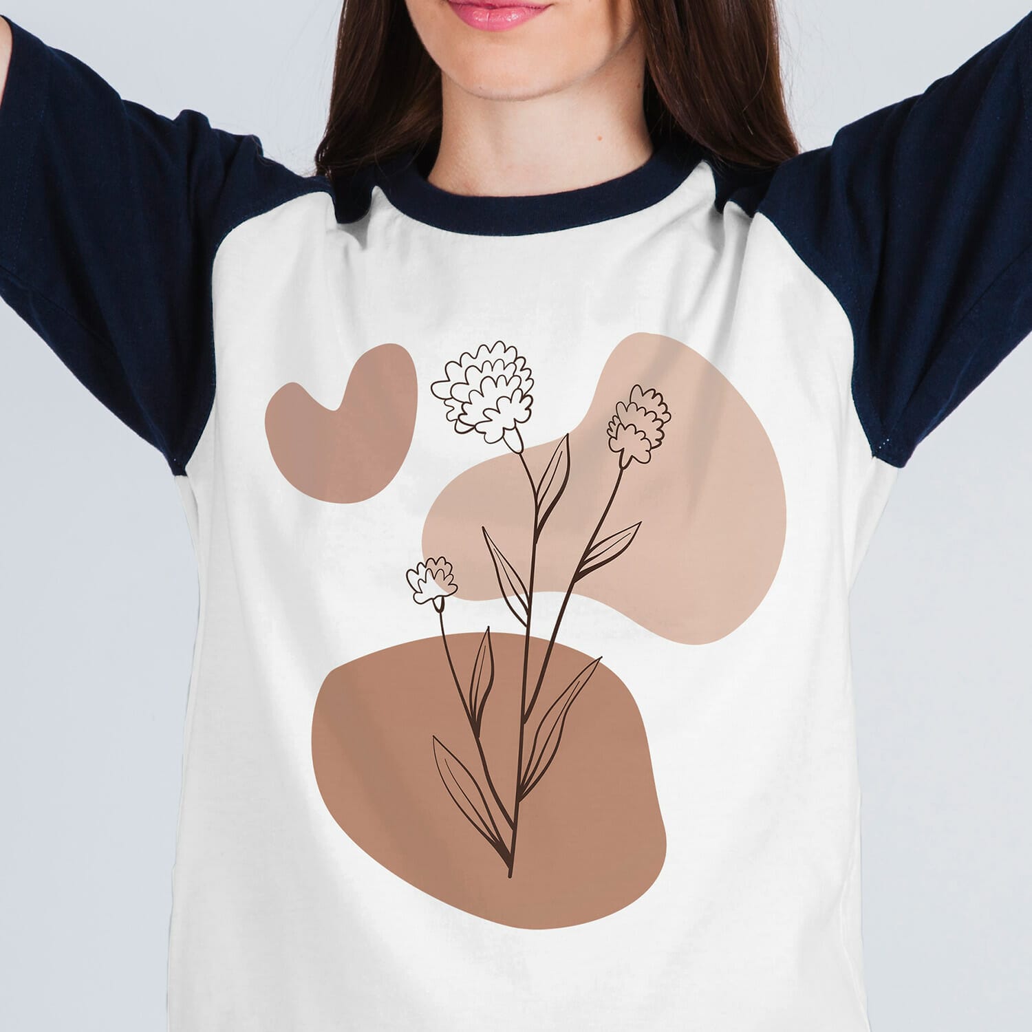 Abstract Floral Tshirt Design For Women