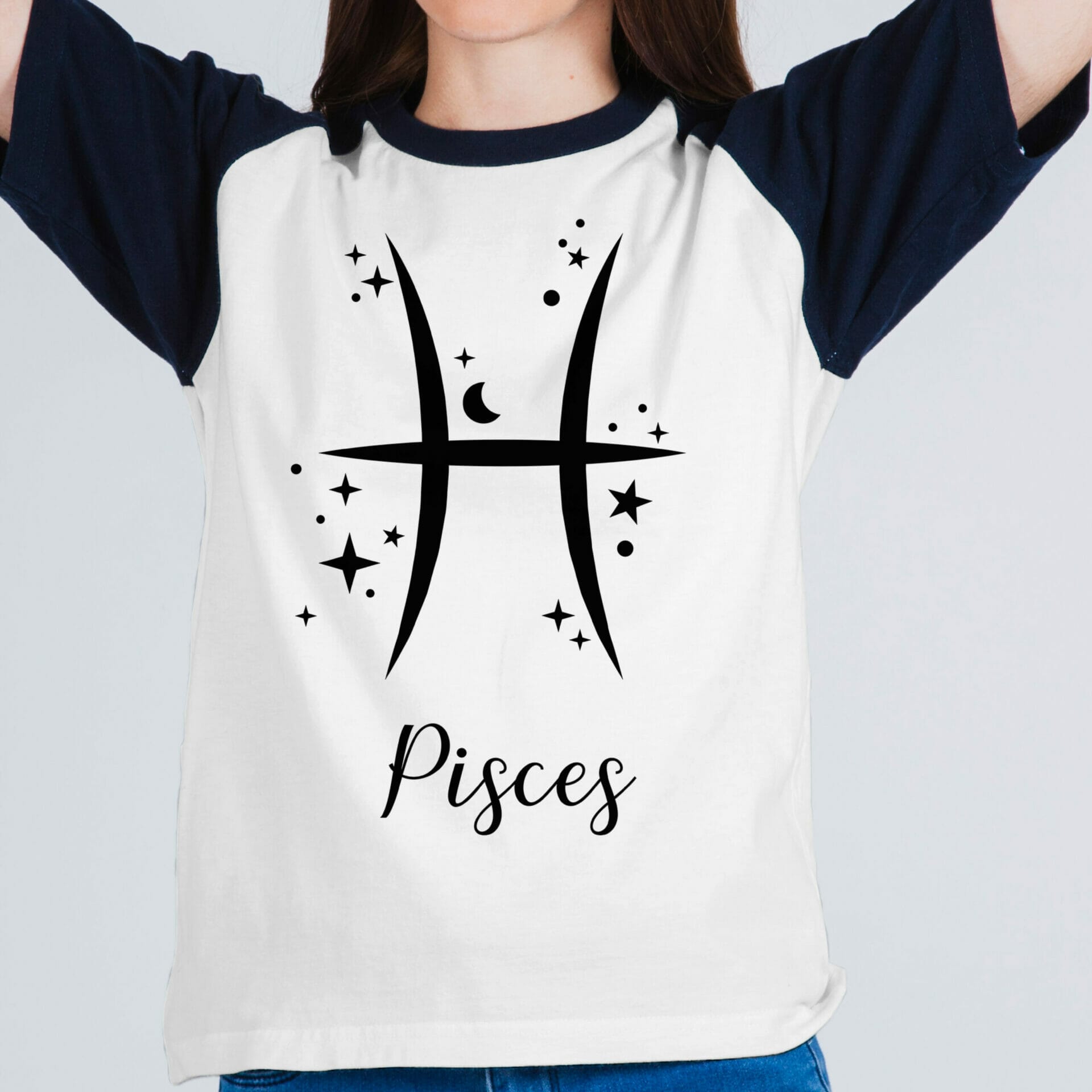 Pisces Horoscope with stars T shirt design | For Free