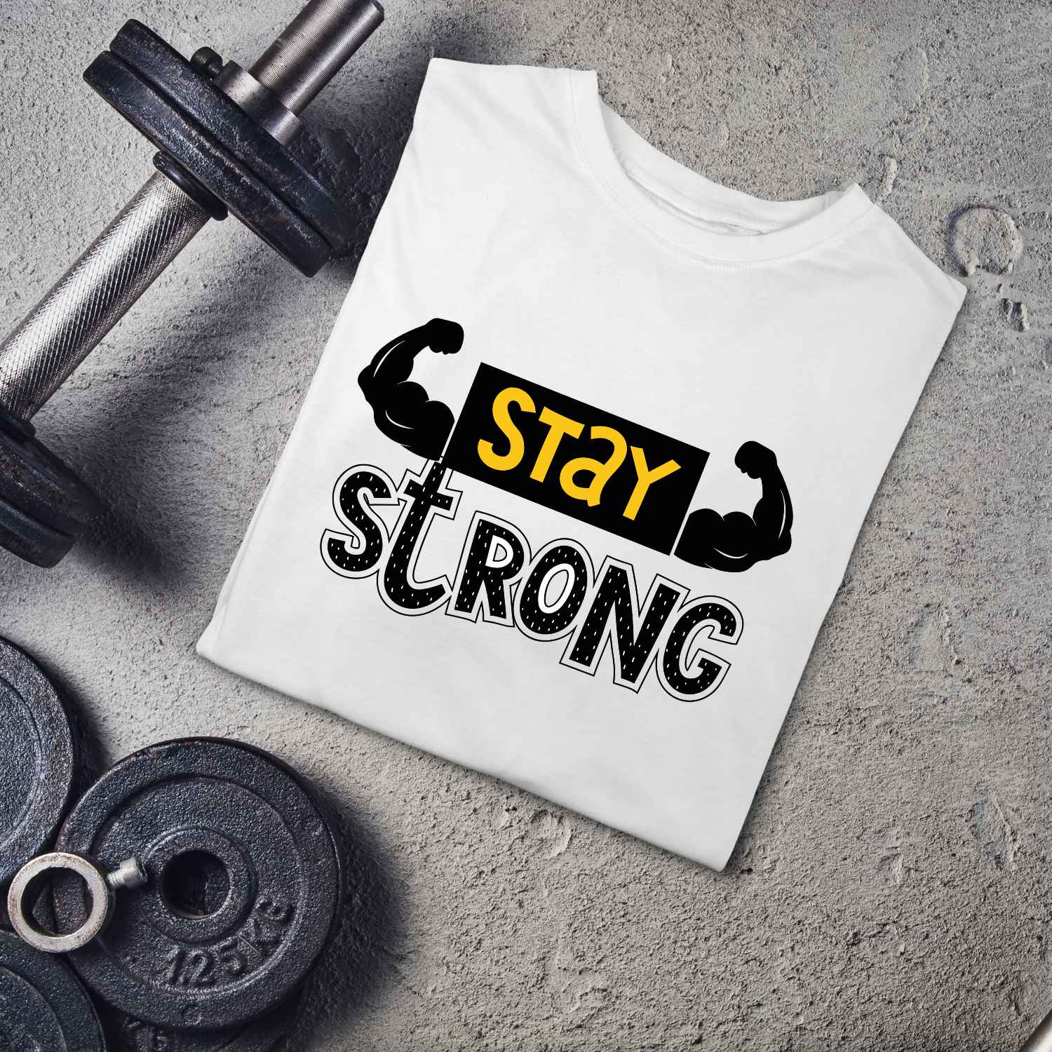 Stay Strong Gym T-Shirt Design