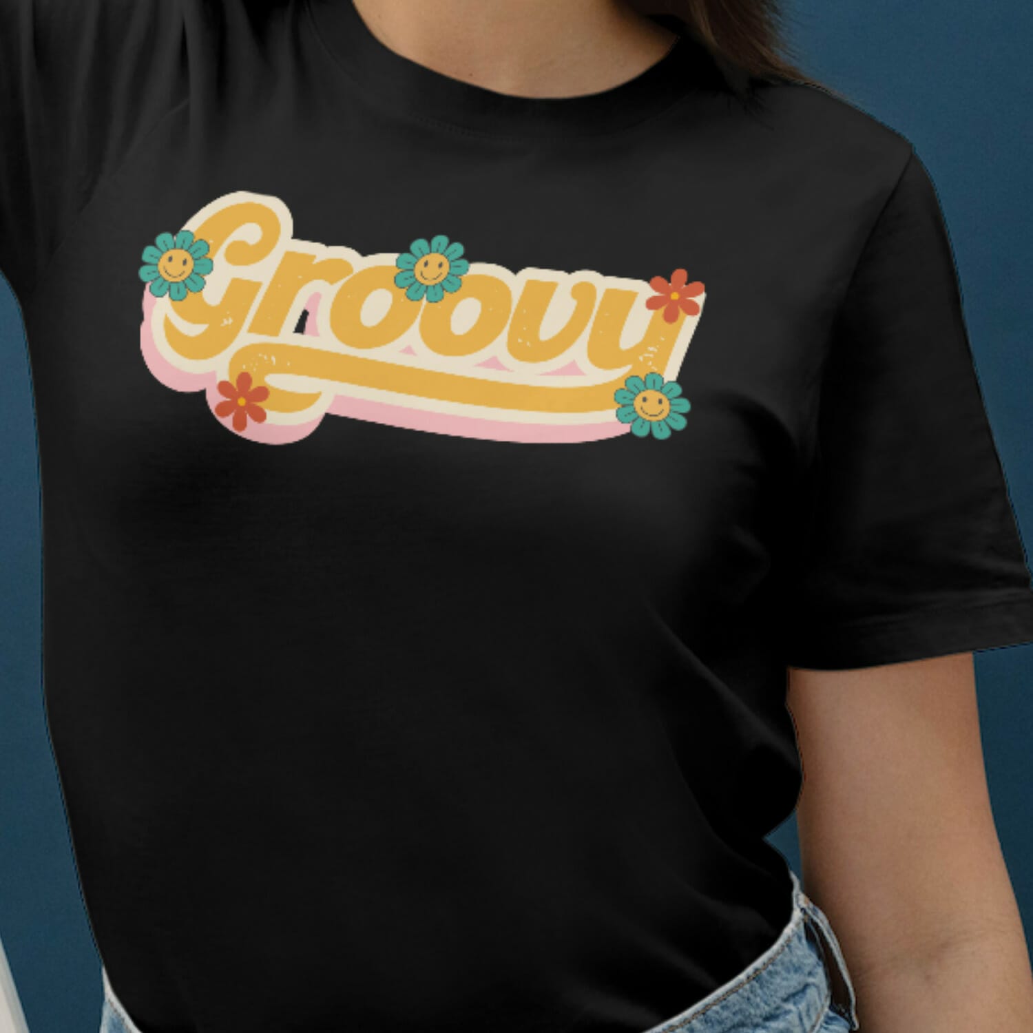Groovy Text Effect Free T Shirt Design