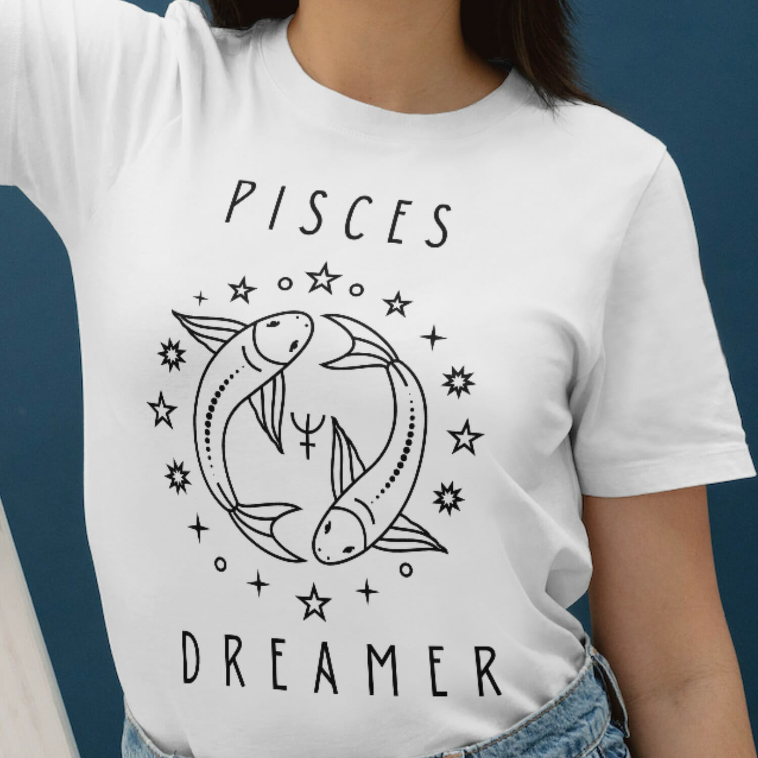 Pisces zodiac Boho Style T shirt design