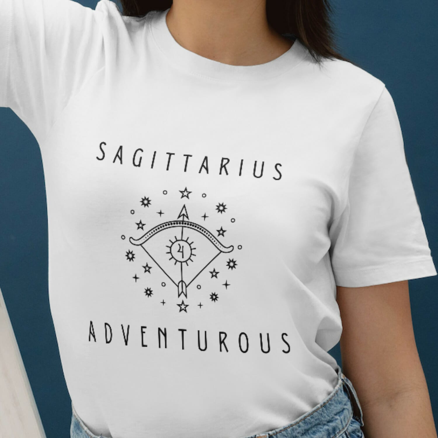 Sagittarius zodiac Boho Style Tshirt design