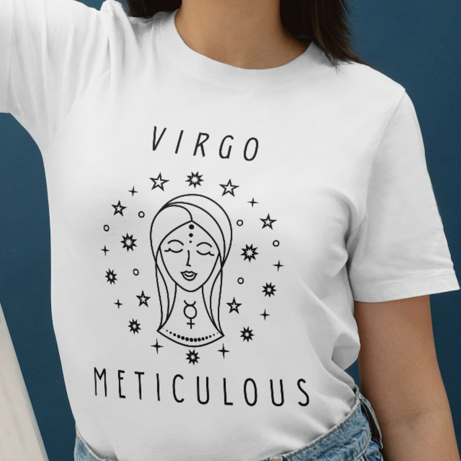 Virgo zodiac Boho T shirt Design