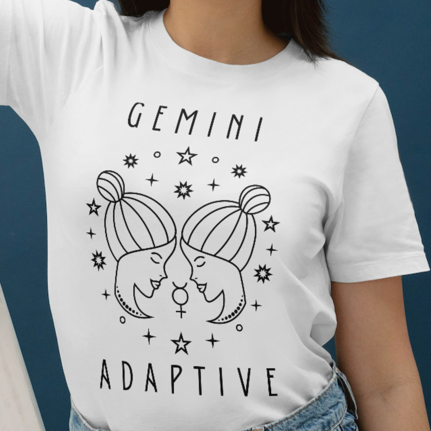 Gemini zodiac Boho Style T shirt design