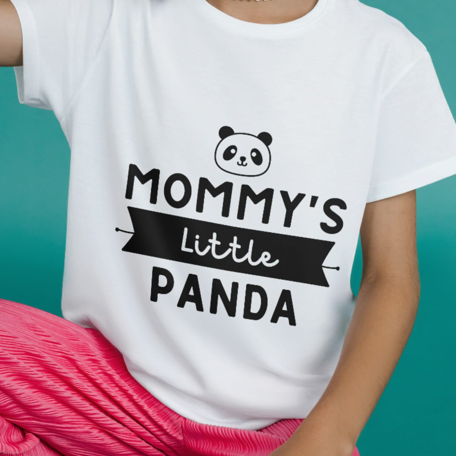 Mommys Little Panda Kids Tshirt Design