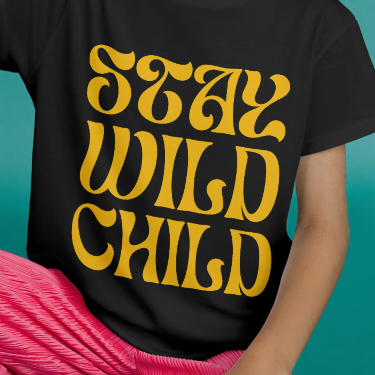 Stay wild child Kids Tshirt design