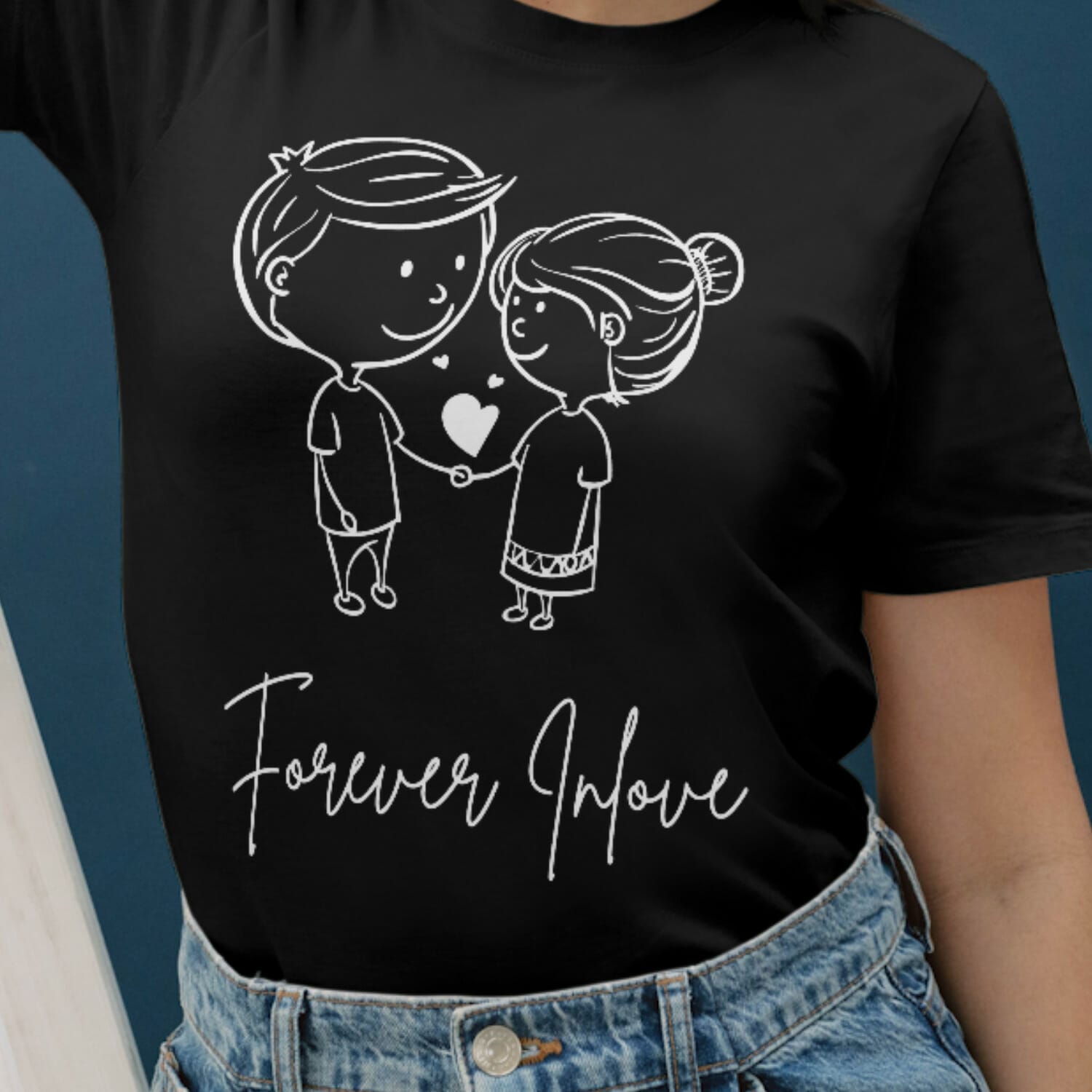 Forever in love - Valentine's Day T shirt design