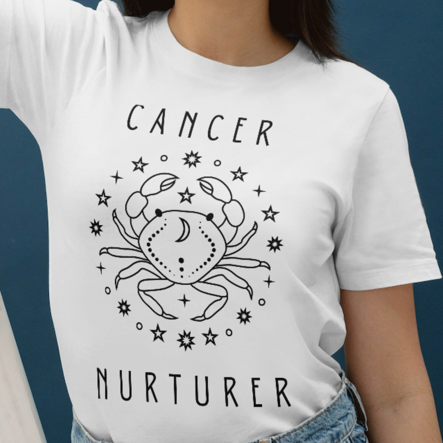 Cancer zodiac Boho Style T shirt design