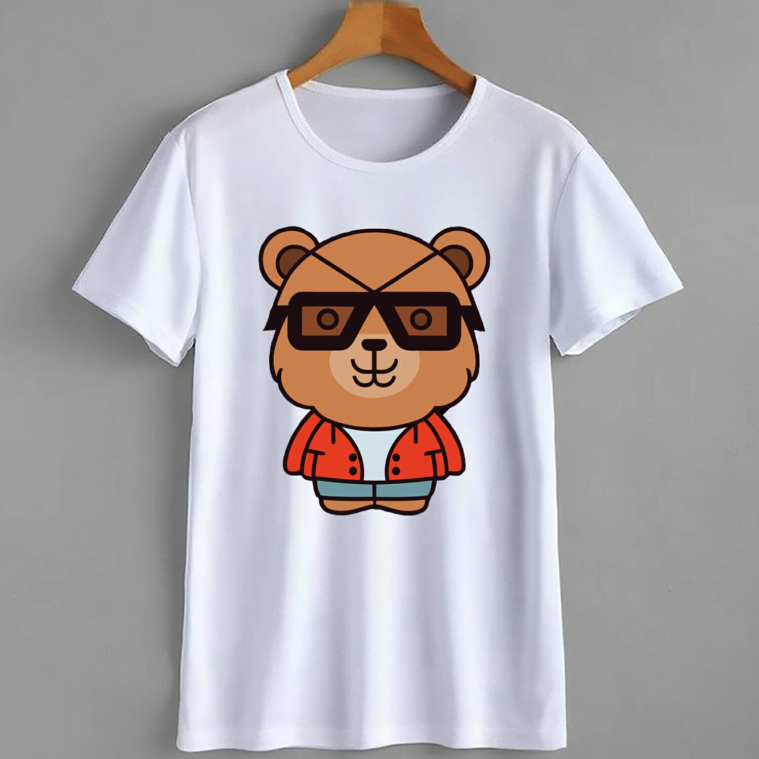 Teddy Bear With Glasses T-Shirt Design