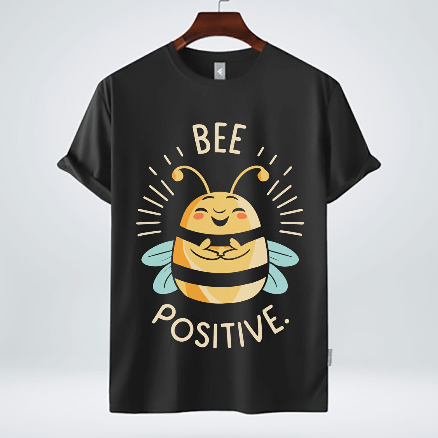 Bee Positive Free T-Shirt Design For Positive People