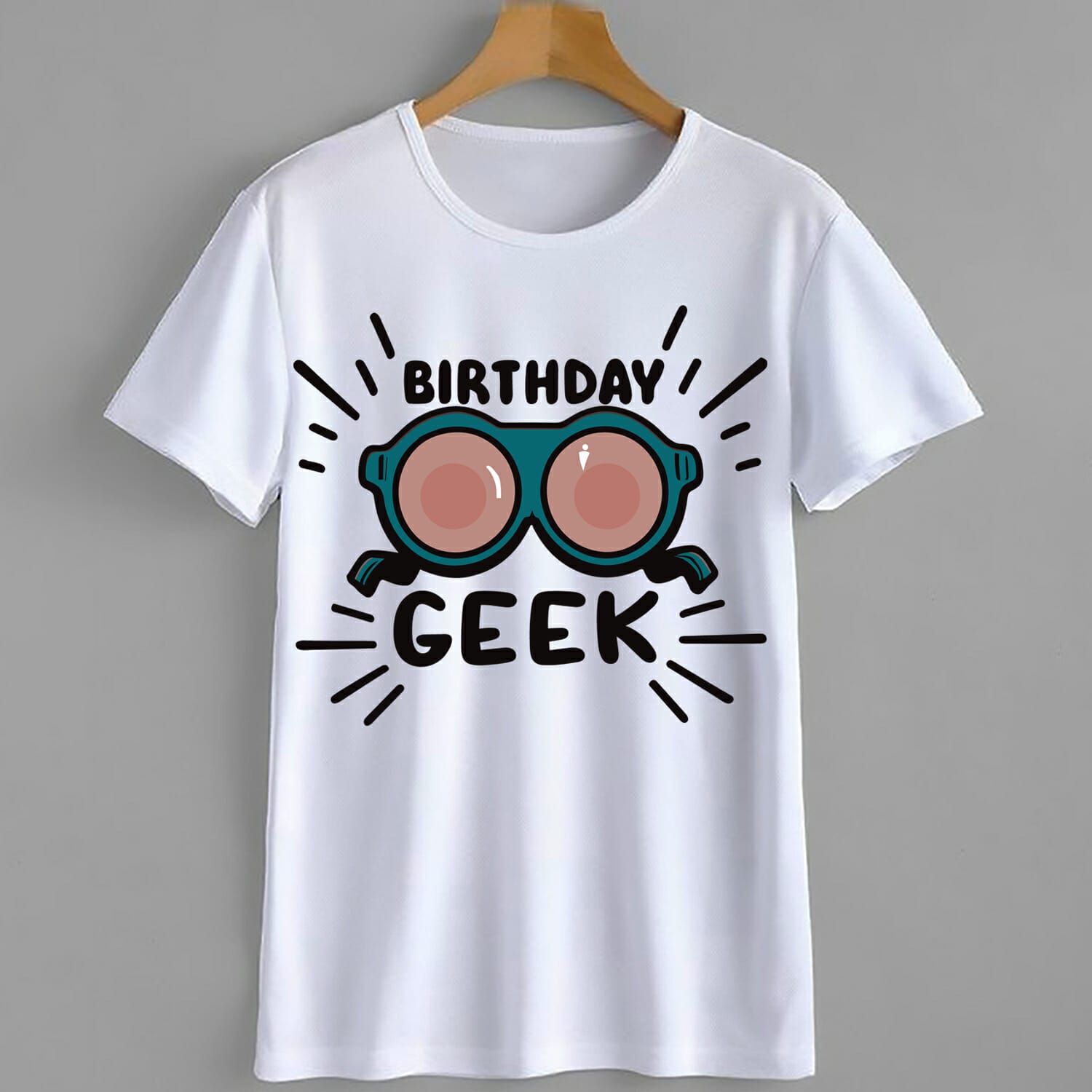 Birthday Geek Glasses T-Shirt Design