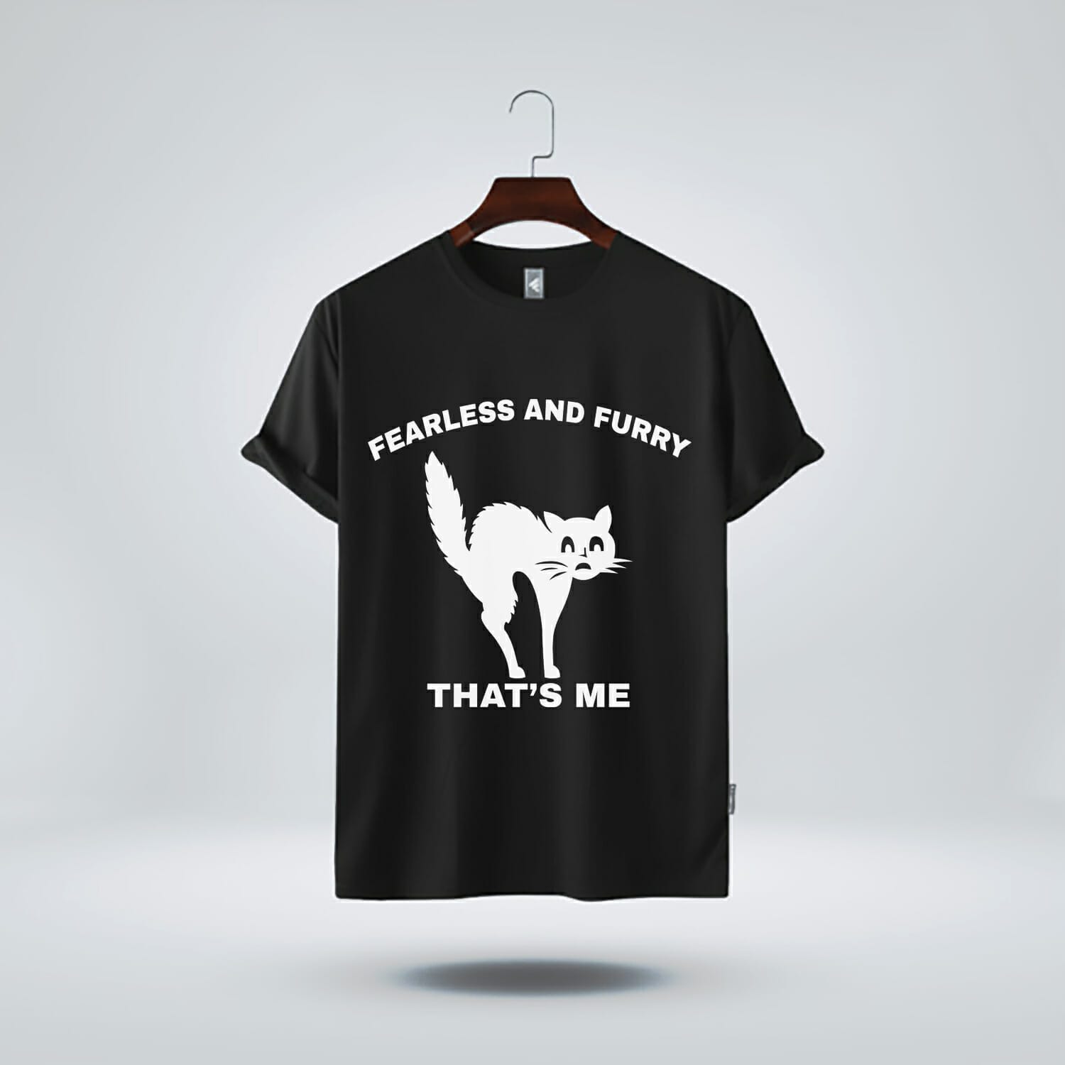 Fearless and Furry That's Me Cat T-Shirt Design