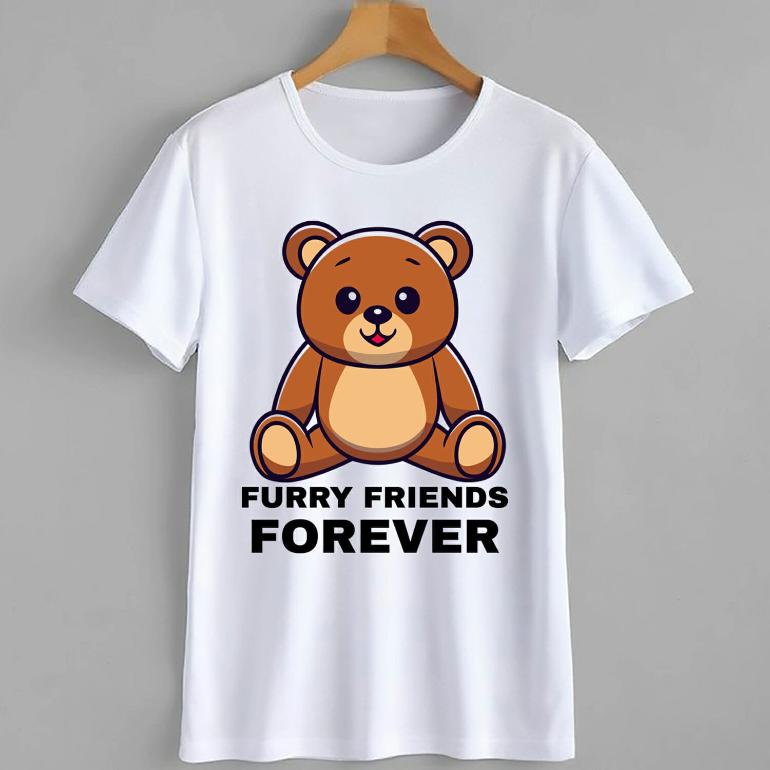 Furry Friend Forever Teddy Bear T-Shirt Design